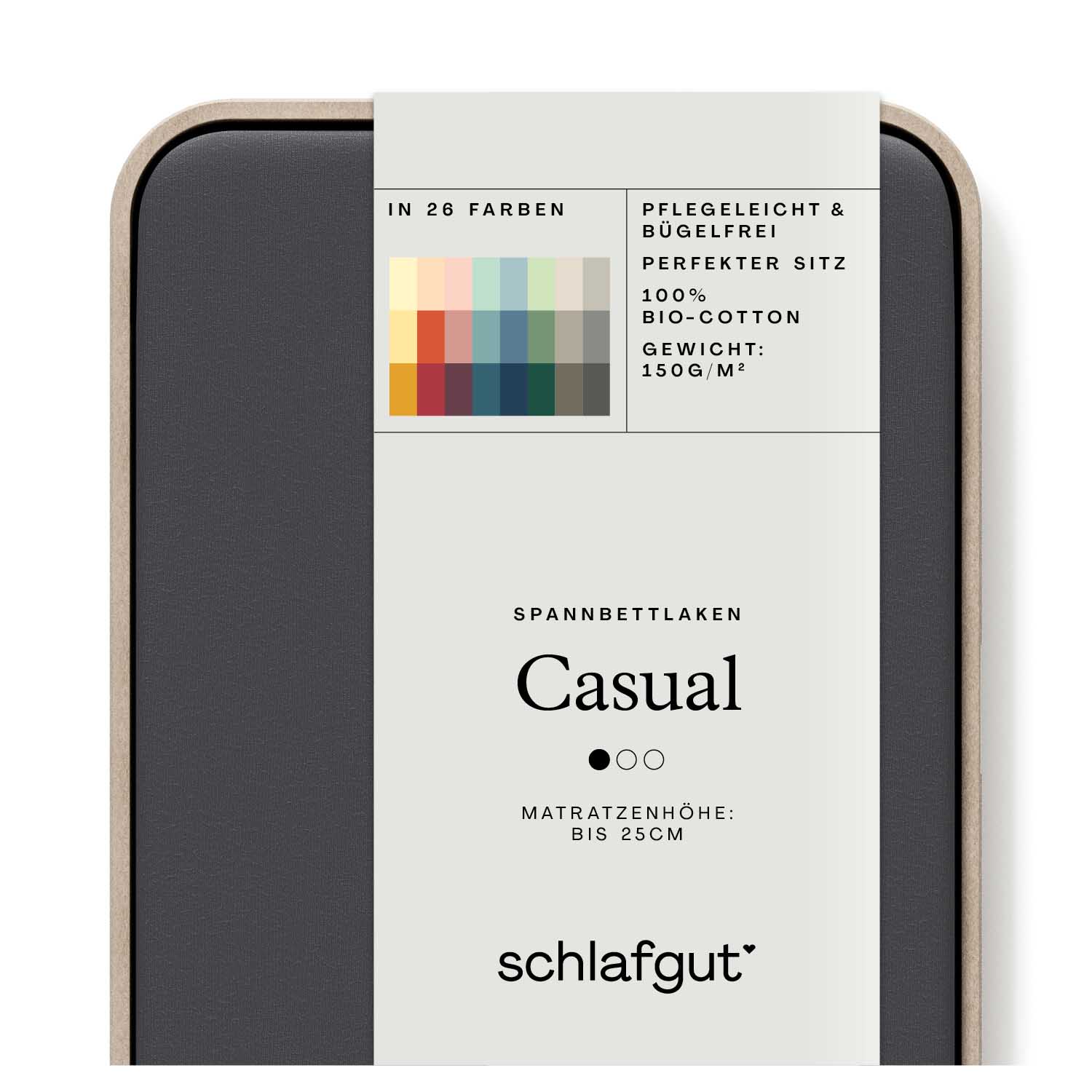 SCHLAFGUT fitted sheet CASUAL