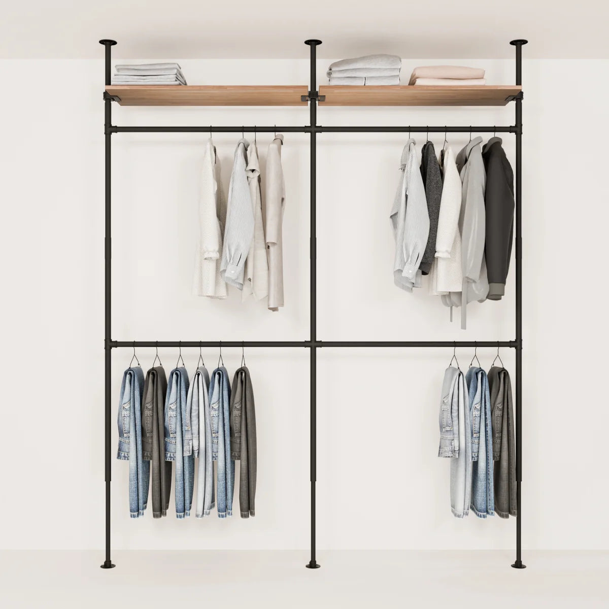 PAMO LOFT 2 OAK clothes rail system
