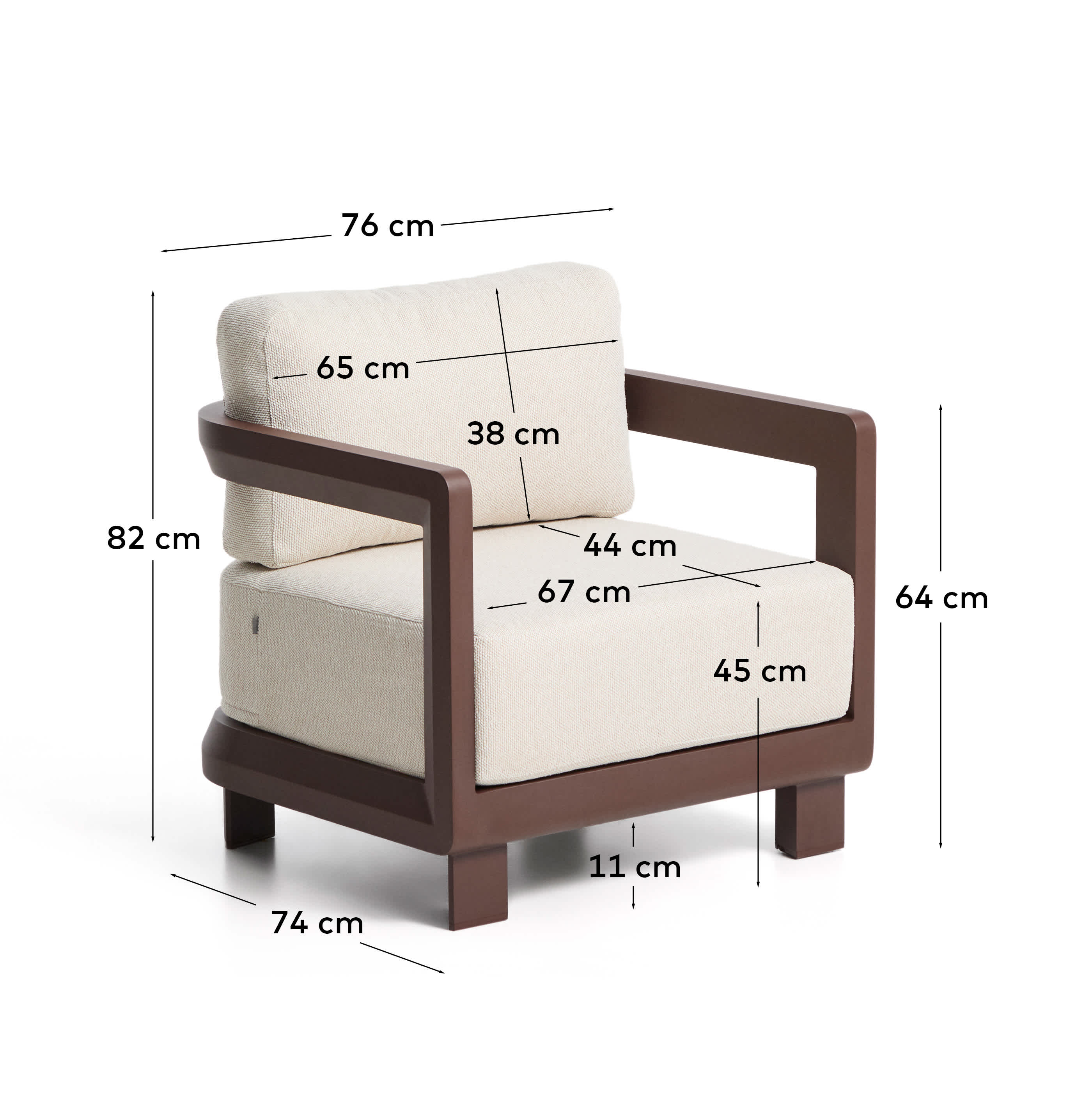 Kave Home Fauteuil de jardin NERANO