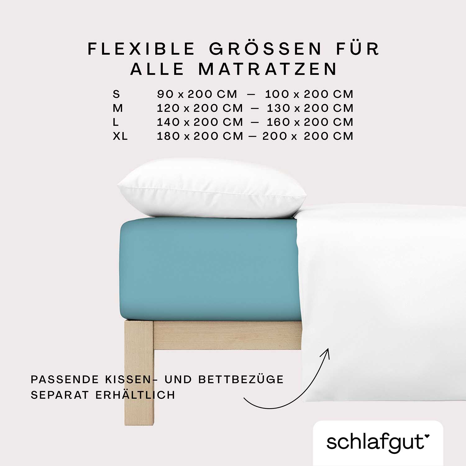 SCHLAFGUT fitted sheet CASUAL