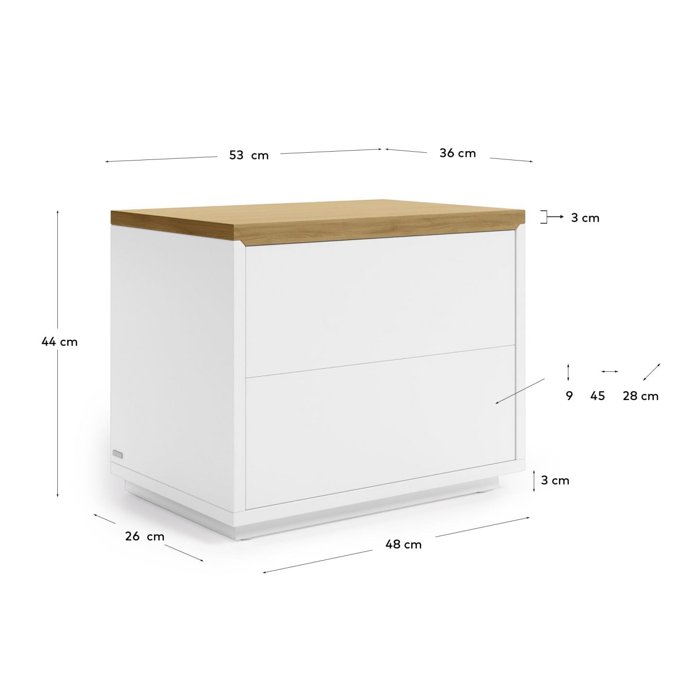 KAVE HOME ABILEN bedside cabinet