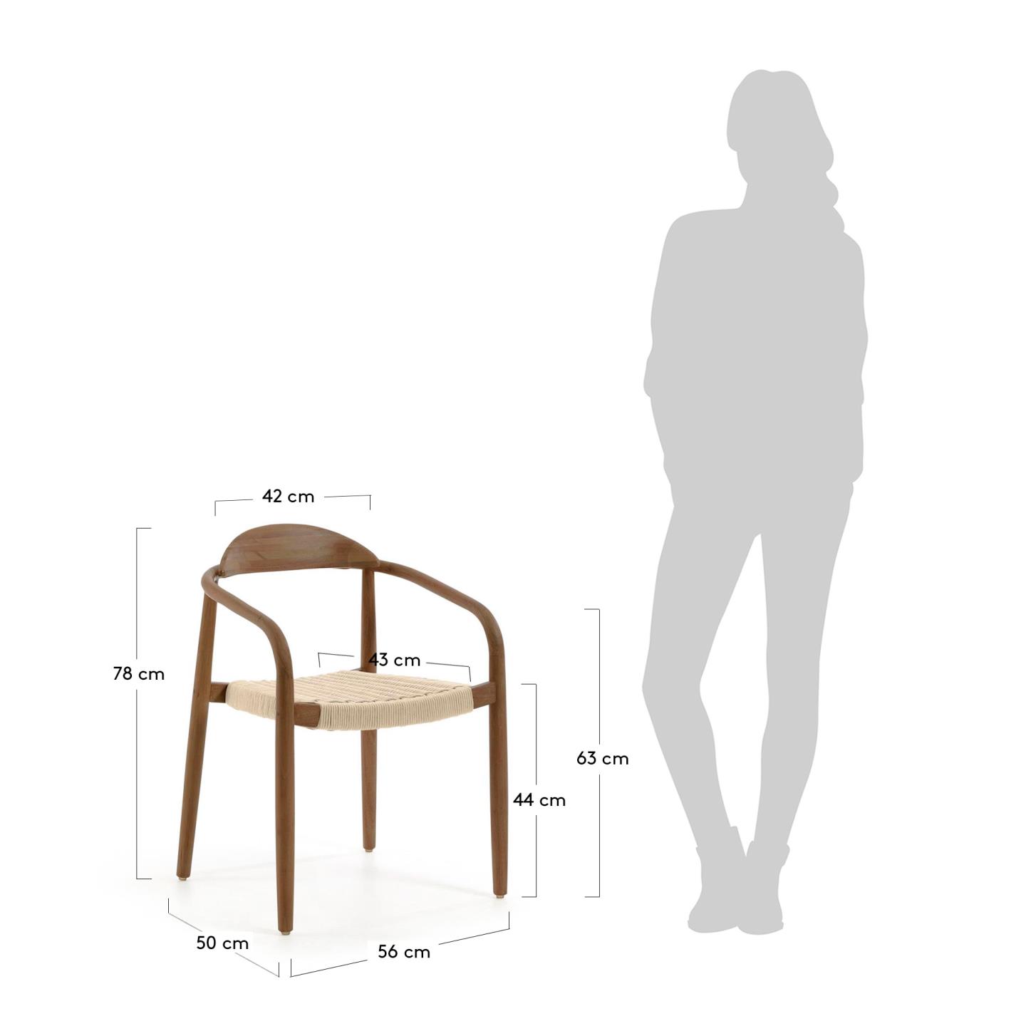 KAVE HOME Chaise de jardin NINA