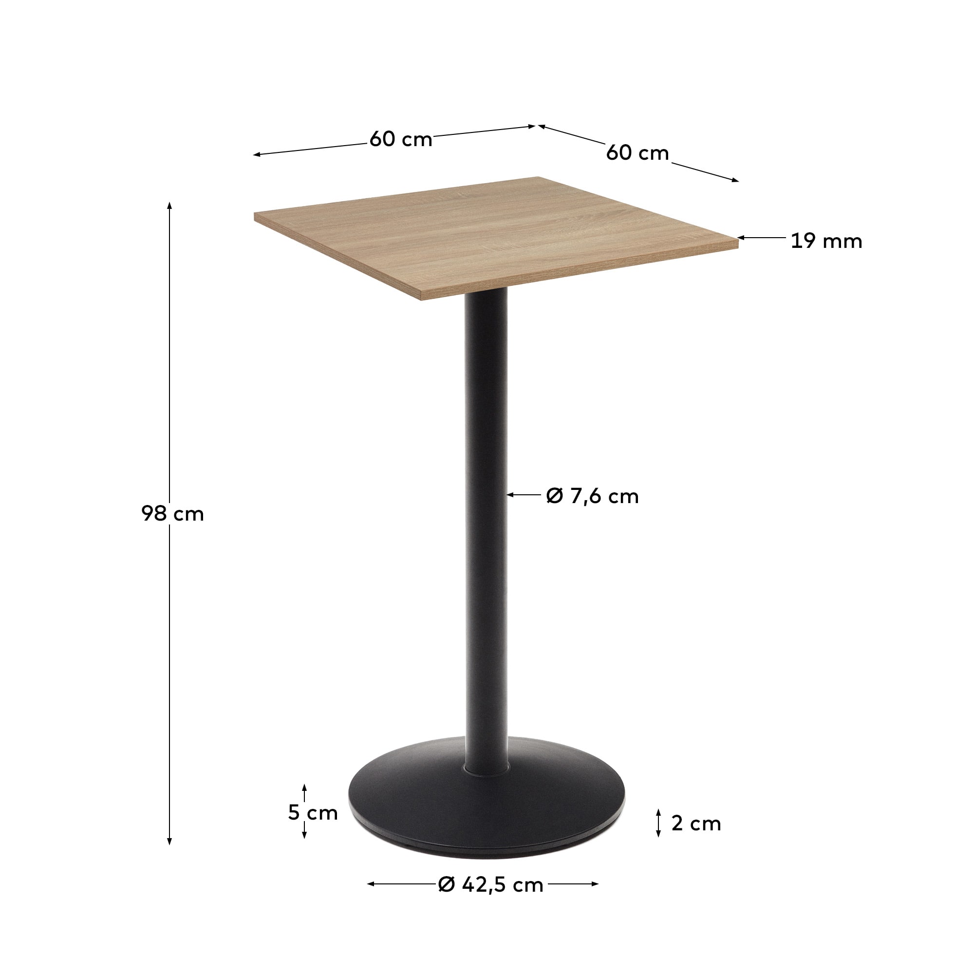 Kave Home Table haute ESILDA