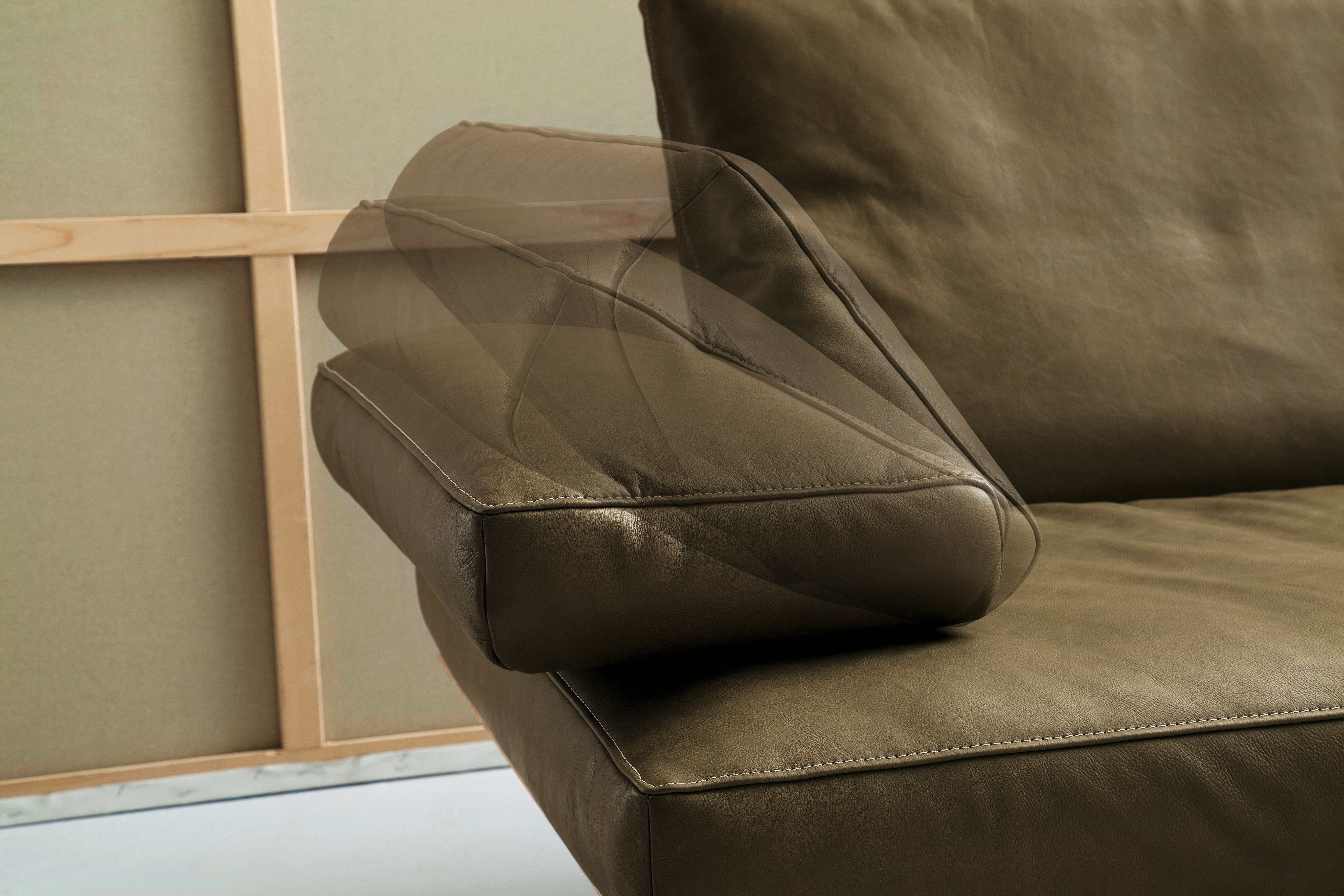 D-SIGN 2,5-Sitzer-Sofa FATILO, Leder cactus, ca.224x93x90cm