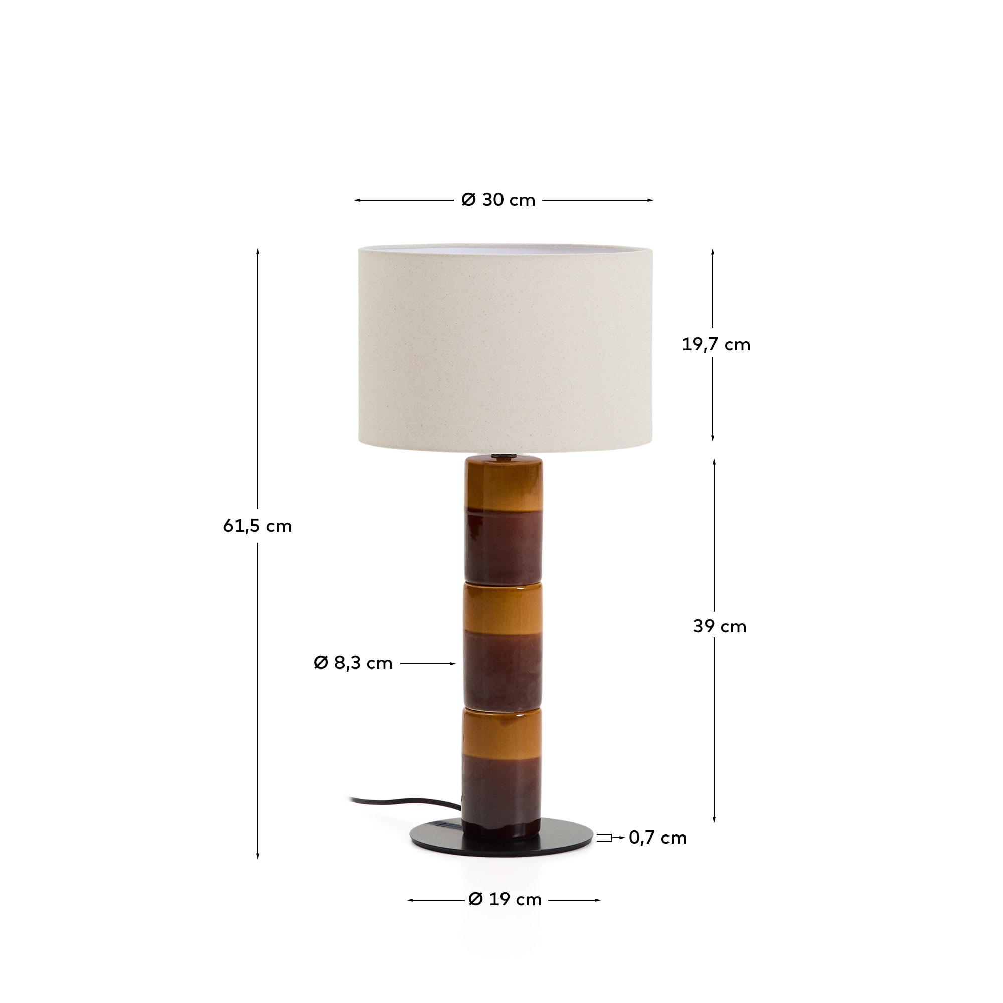 KAVE HOME Tischlampe MAVRAN KAVE HOME Tischlampe MAVRAN