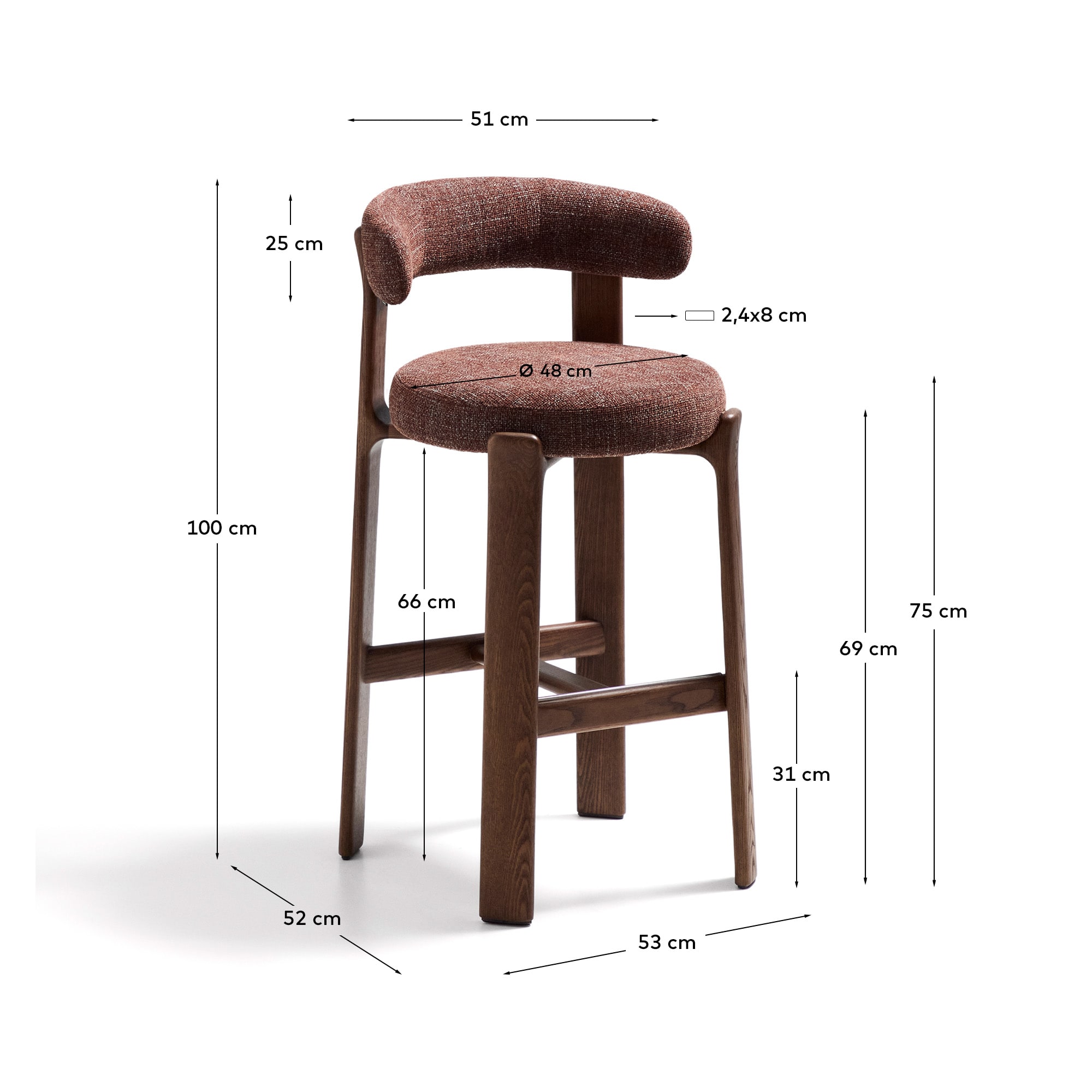 Tabouret GRANITE de Kave Home