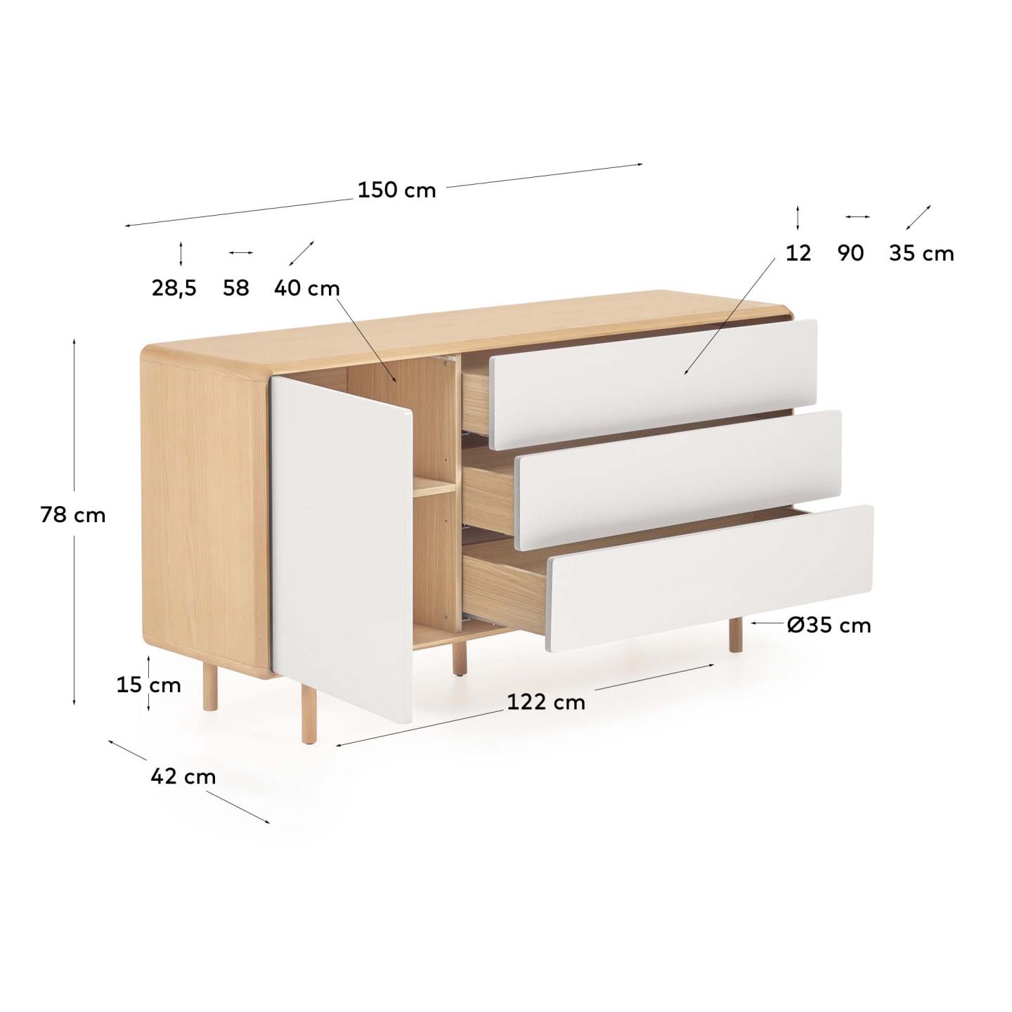 KAVE HOME Sideboard ANIELLE