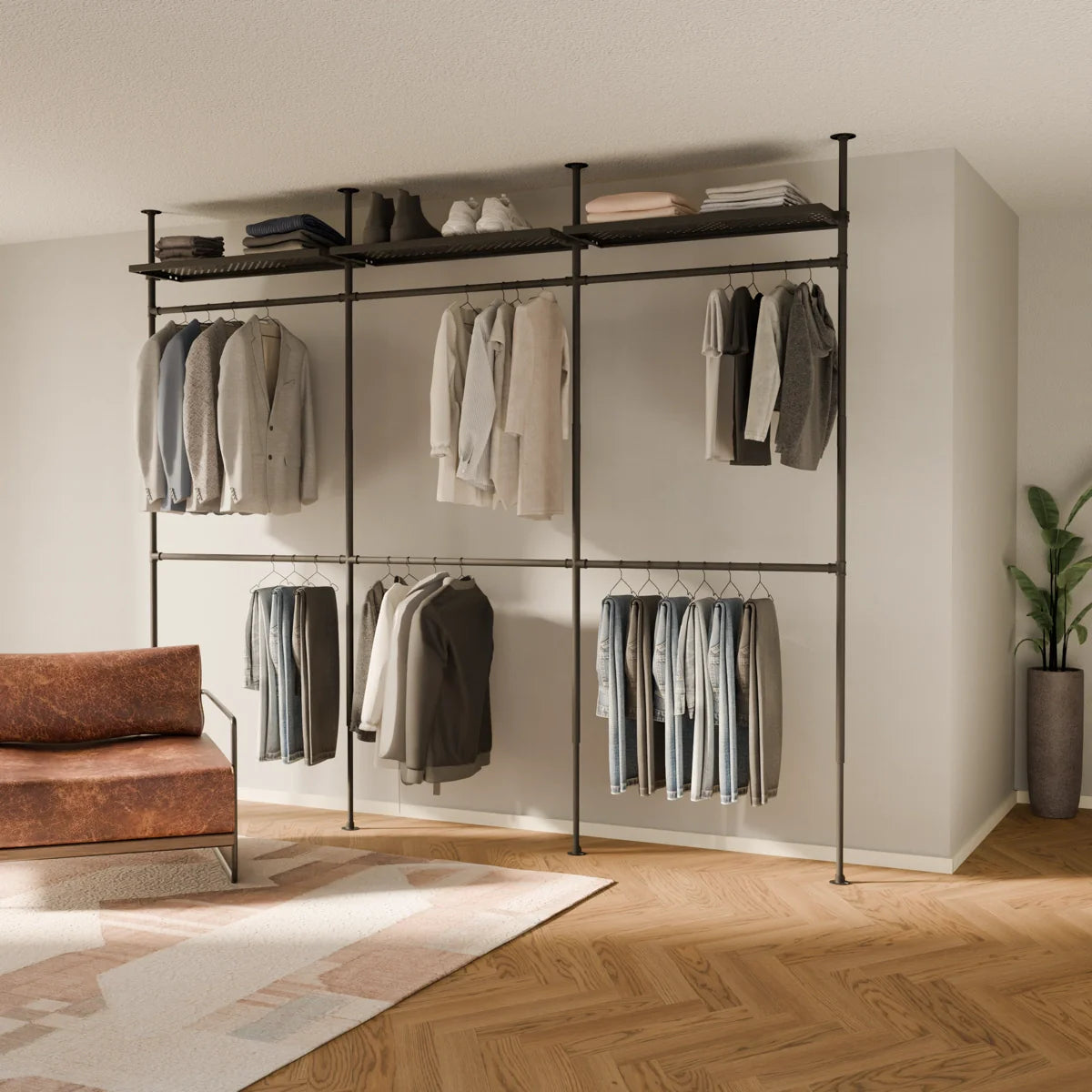 PAMO LOFT 3 METAL clothes rail system