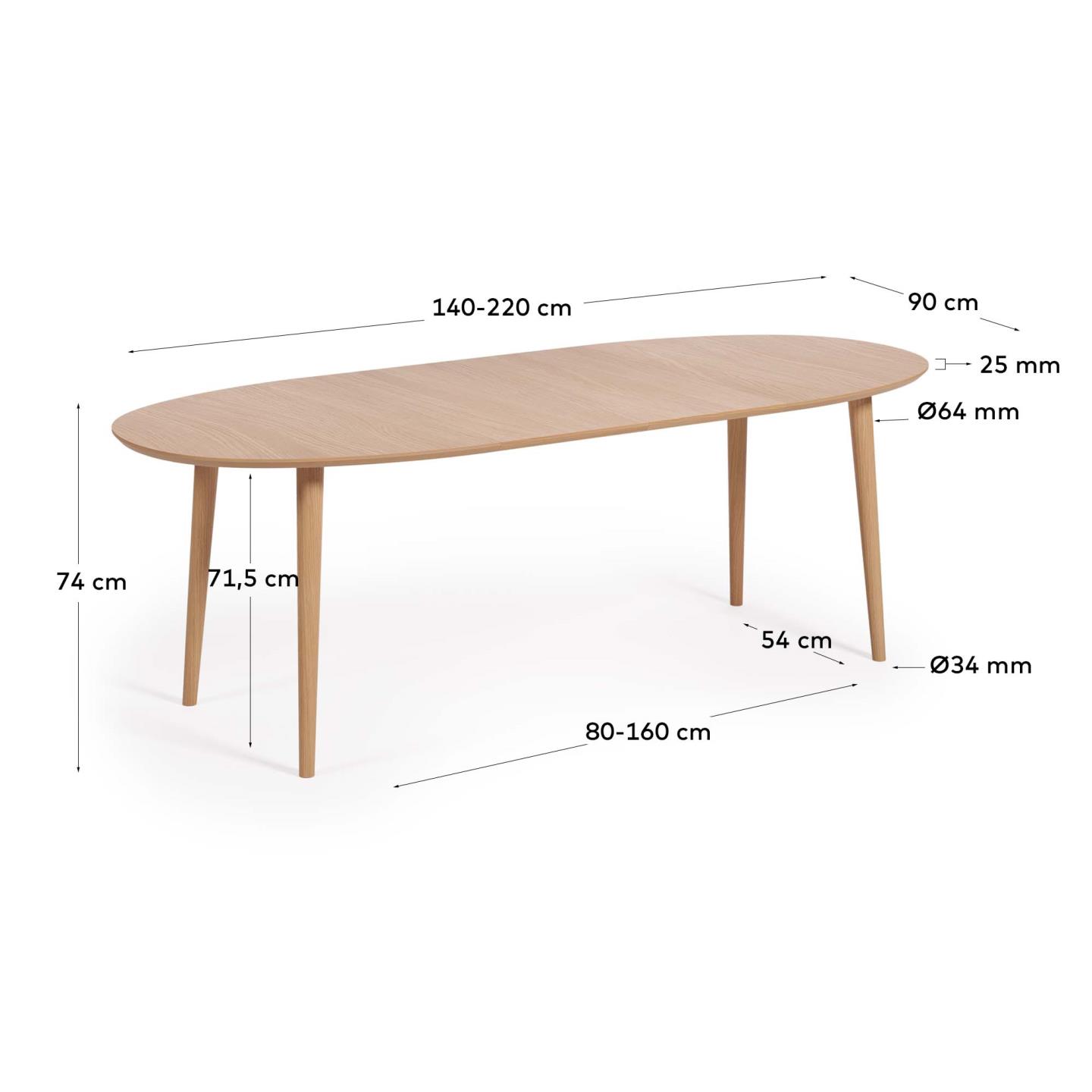 KAVE HOME Esstisch OQUI KAVE HOME Ausziehtisch OQUI