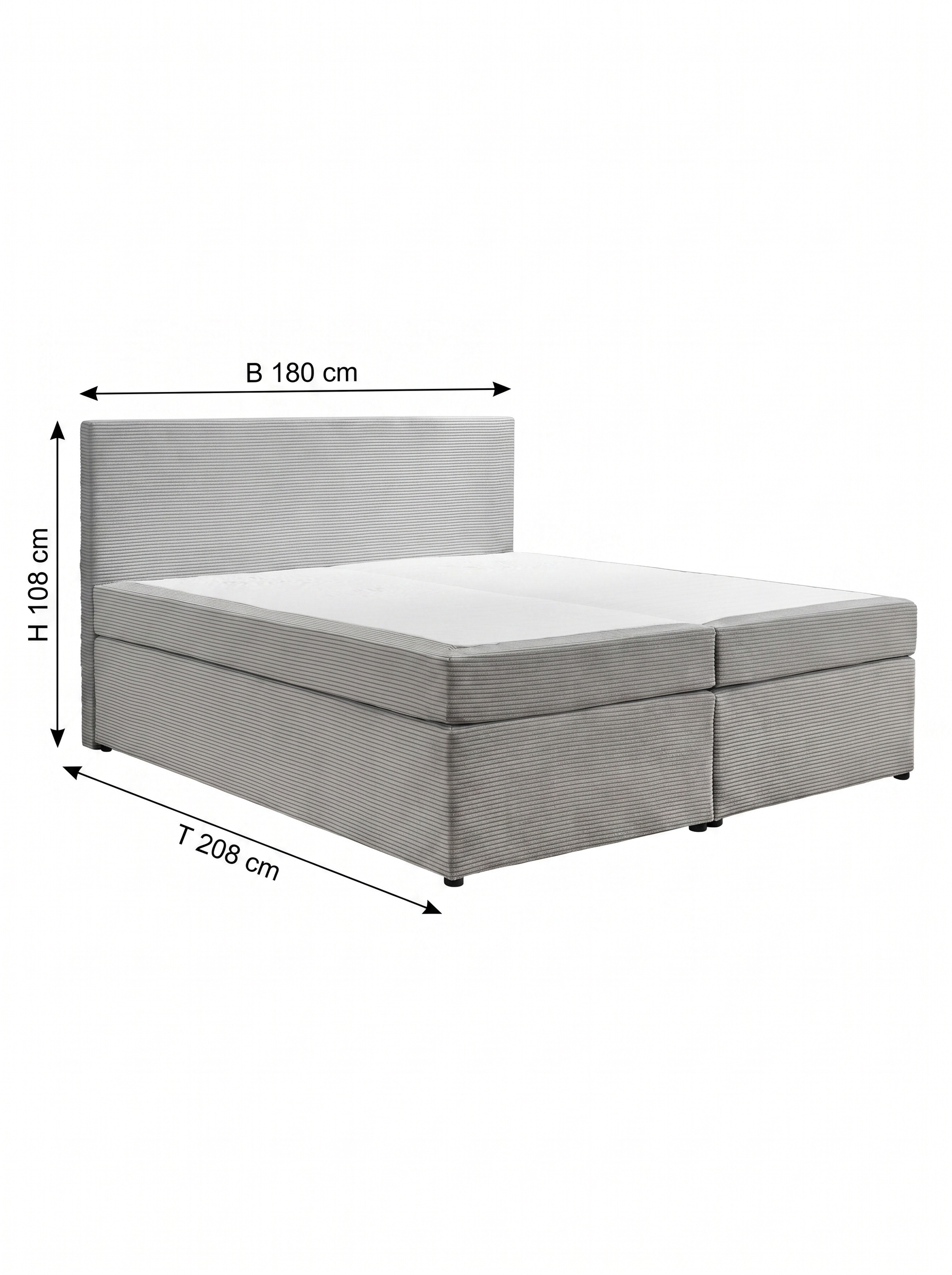 Lit à sommier tapissier Sun Garden ASPEN BX890