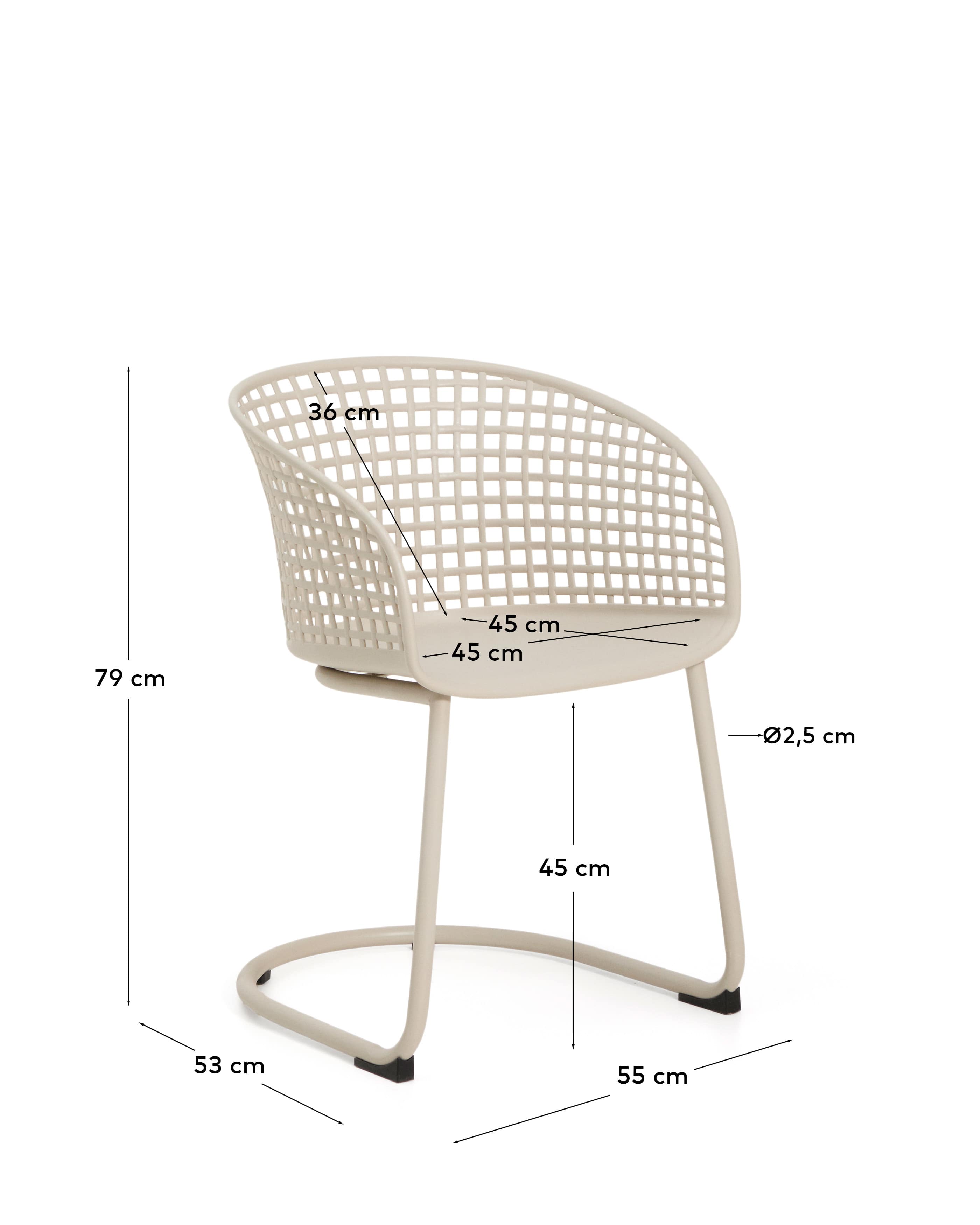 Kave Home Chaise de jardin TENARO