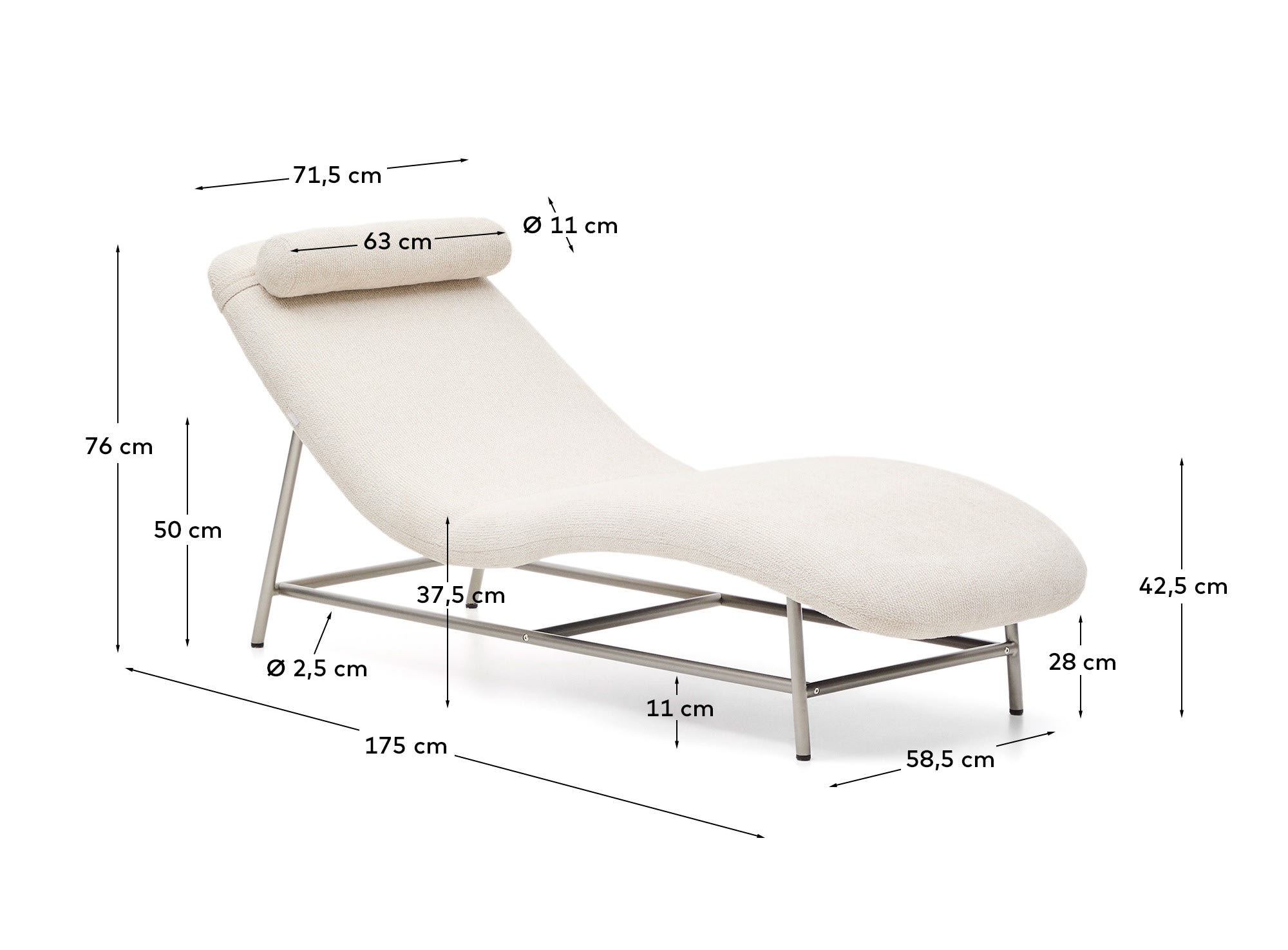 Kave Home Chaise longue OSLA