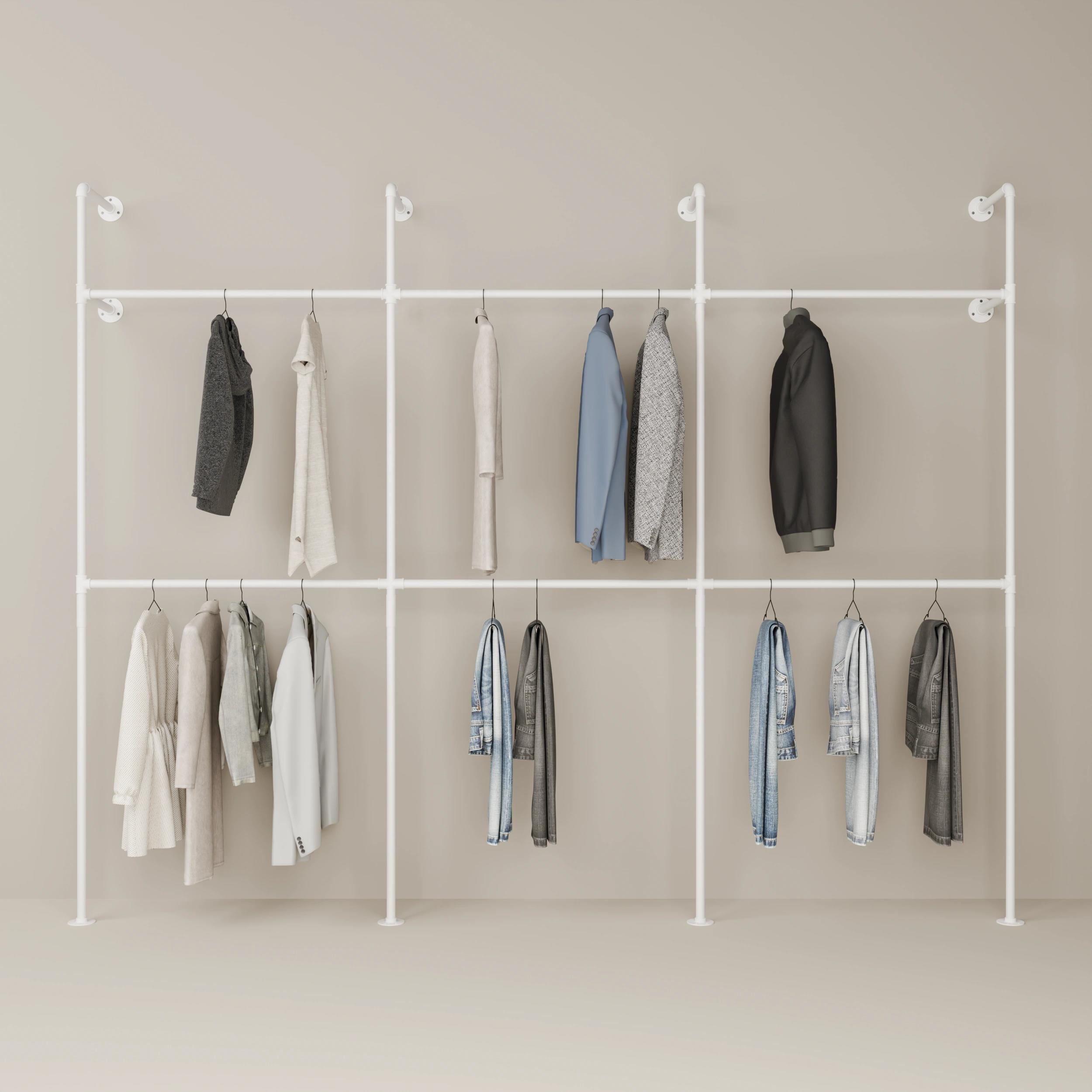 PAMO DESIGN Système de tringles à vêtements KIM DOUBLE 3