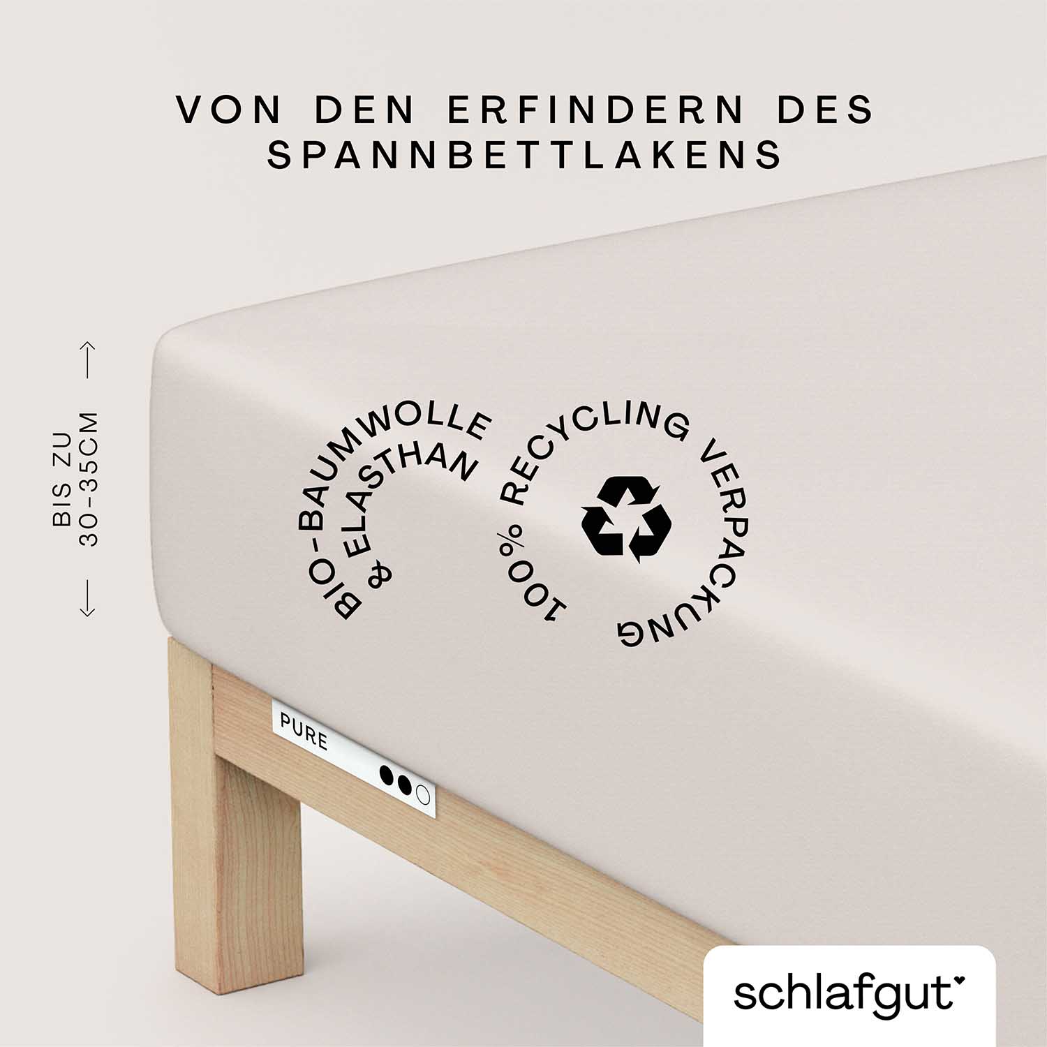 SCHLAFGUT fitted sheet PURE