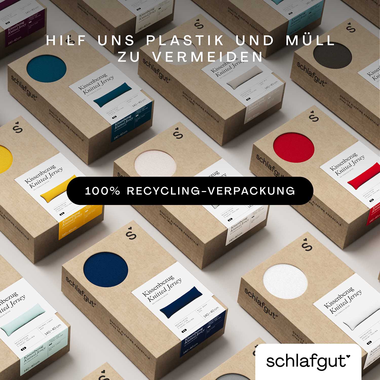 SCHLAFGUT Seitenschläfer Kissenbezug PURE SCHLAFGUT Seitenschläfer Kissenbezug PURE