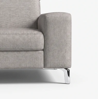 Cristallo-Sessel Fu&szlig;ausf&uuml;hrung Metall Brushed