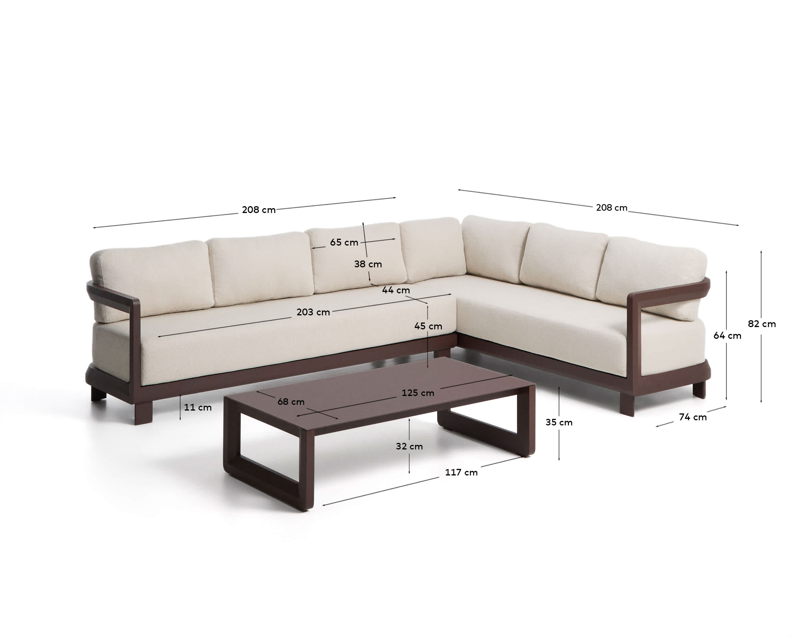 Ensemble de salon de jardin Kave Home NERANO