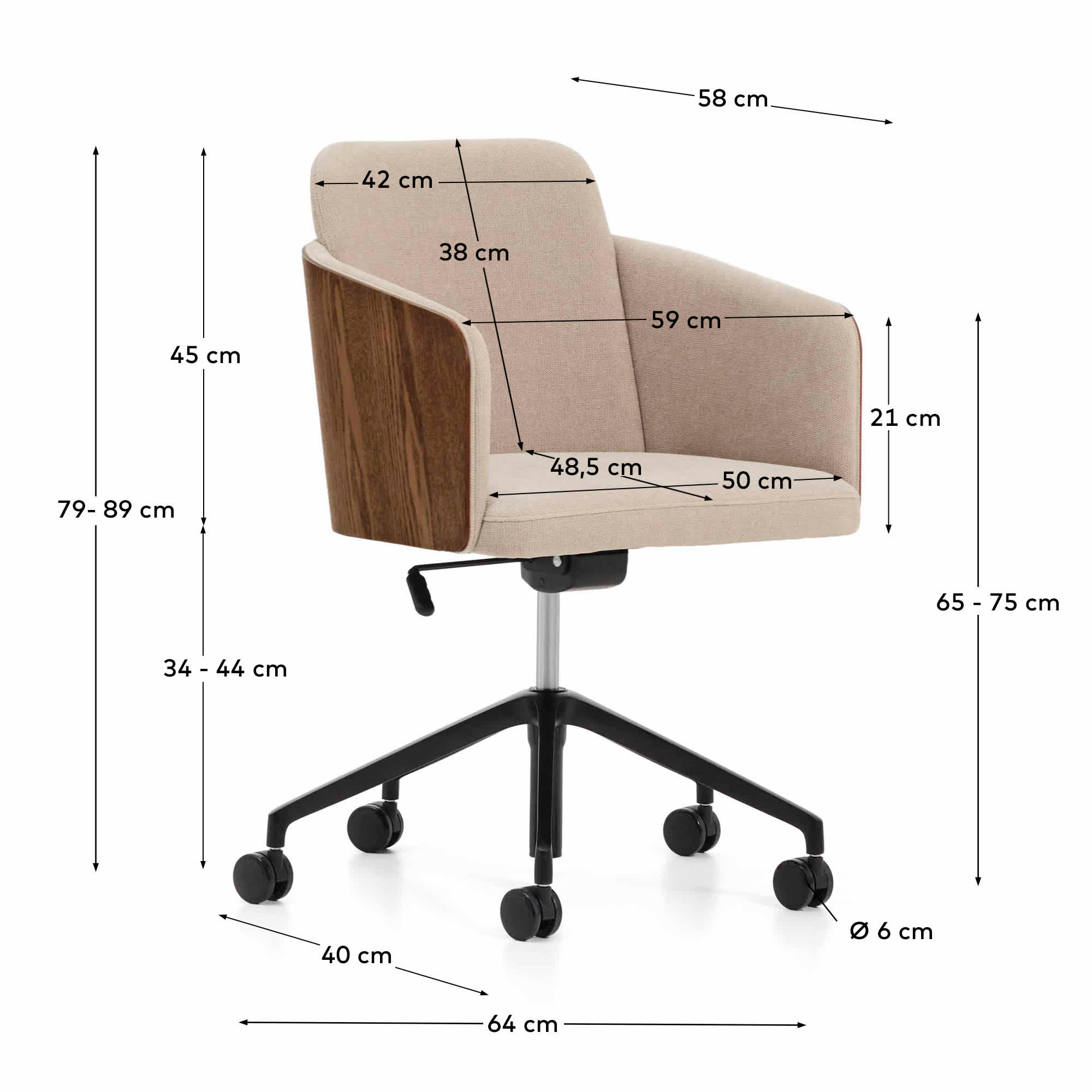 KAVE HOME Schreibtischstuhl MADAI