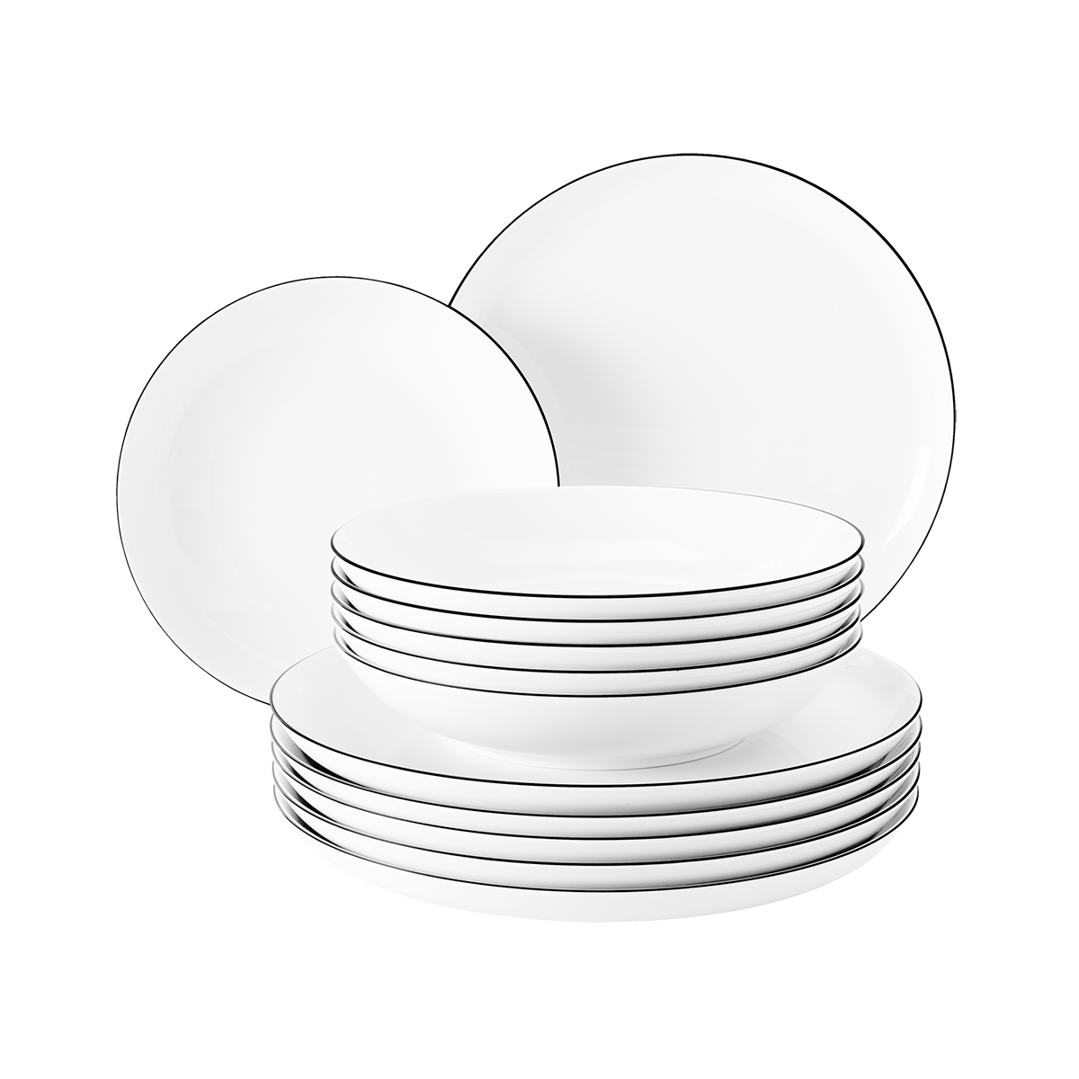 Seltmann dinner service LIDO BLACK LINE