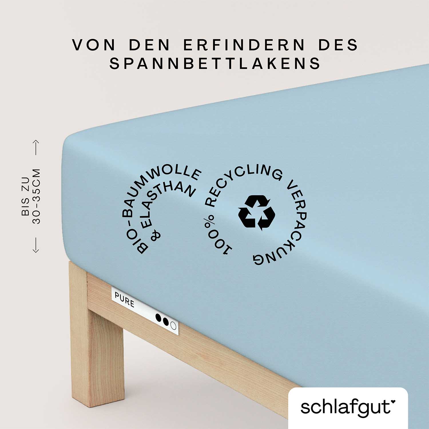SCHLAFGUT Spannbettlaken PURE SCHLAFGUT Spannbettlaken PURE