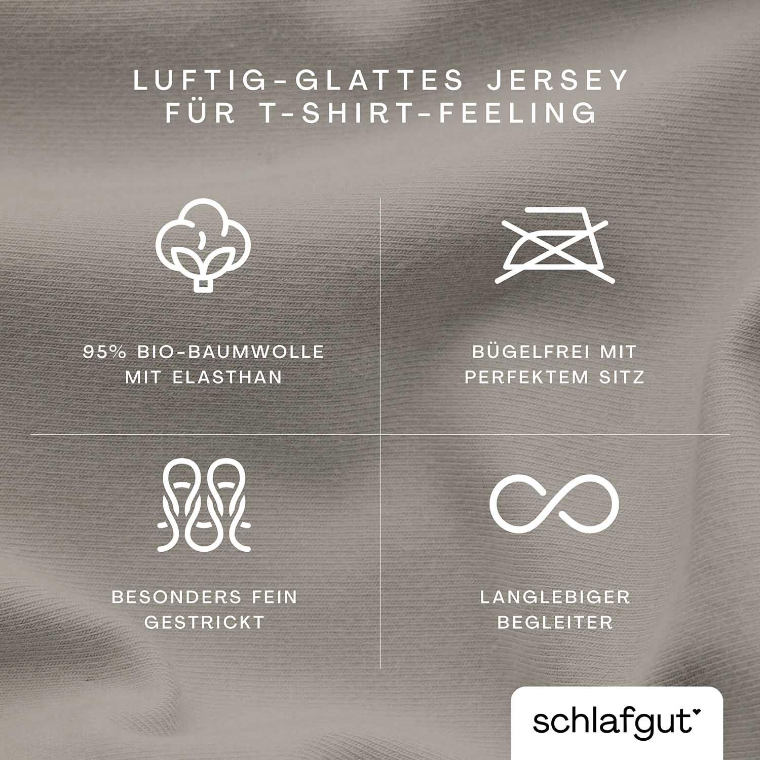 SCHLAFGUT Seitenschläfer Kissenbezug PURE SCHLAFGUT Seitenschläfer Kissenbezug PURE