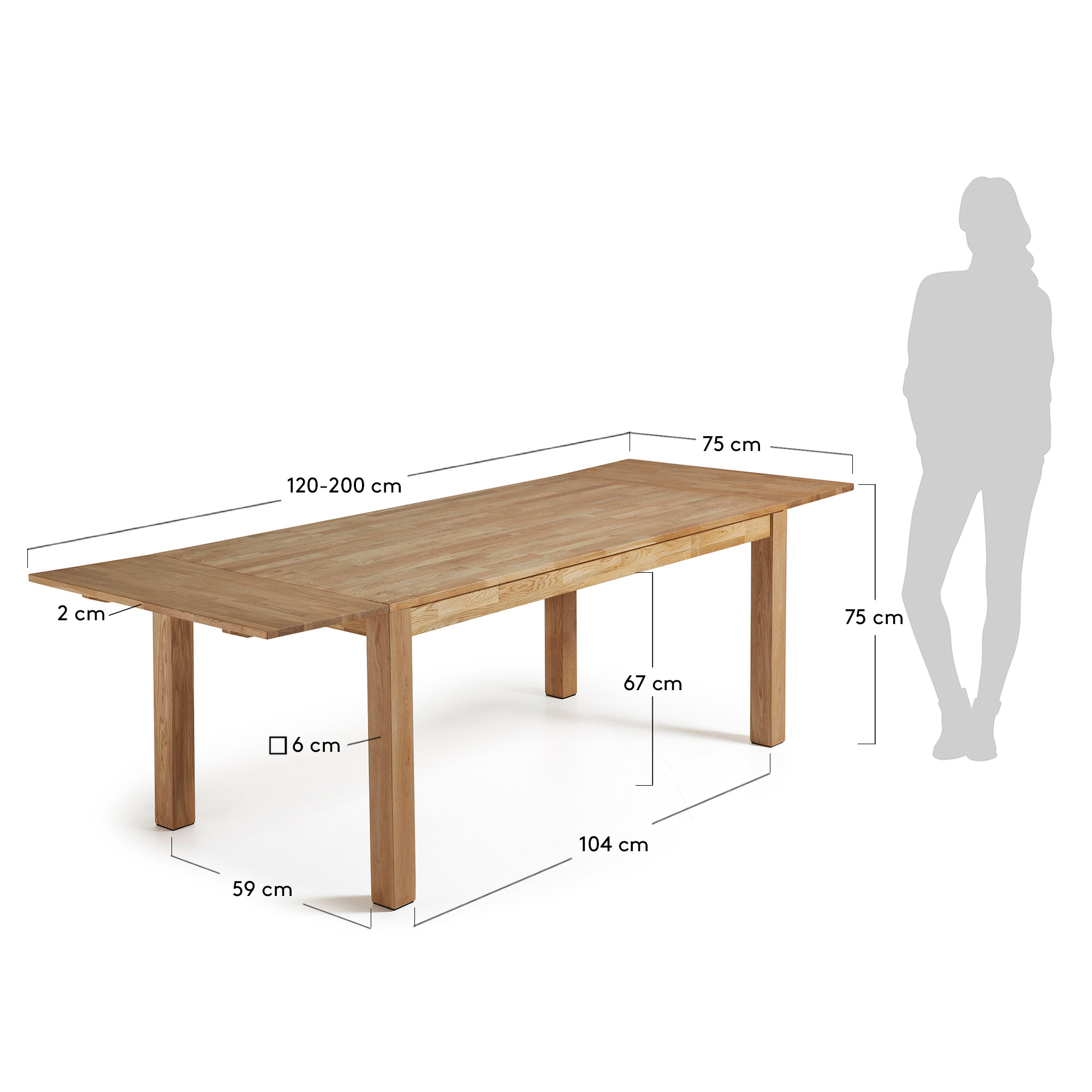 Kave Home Table de salle à manger ISBEL