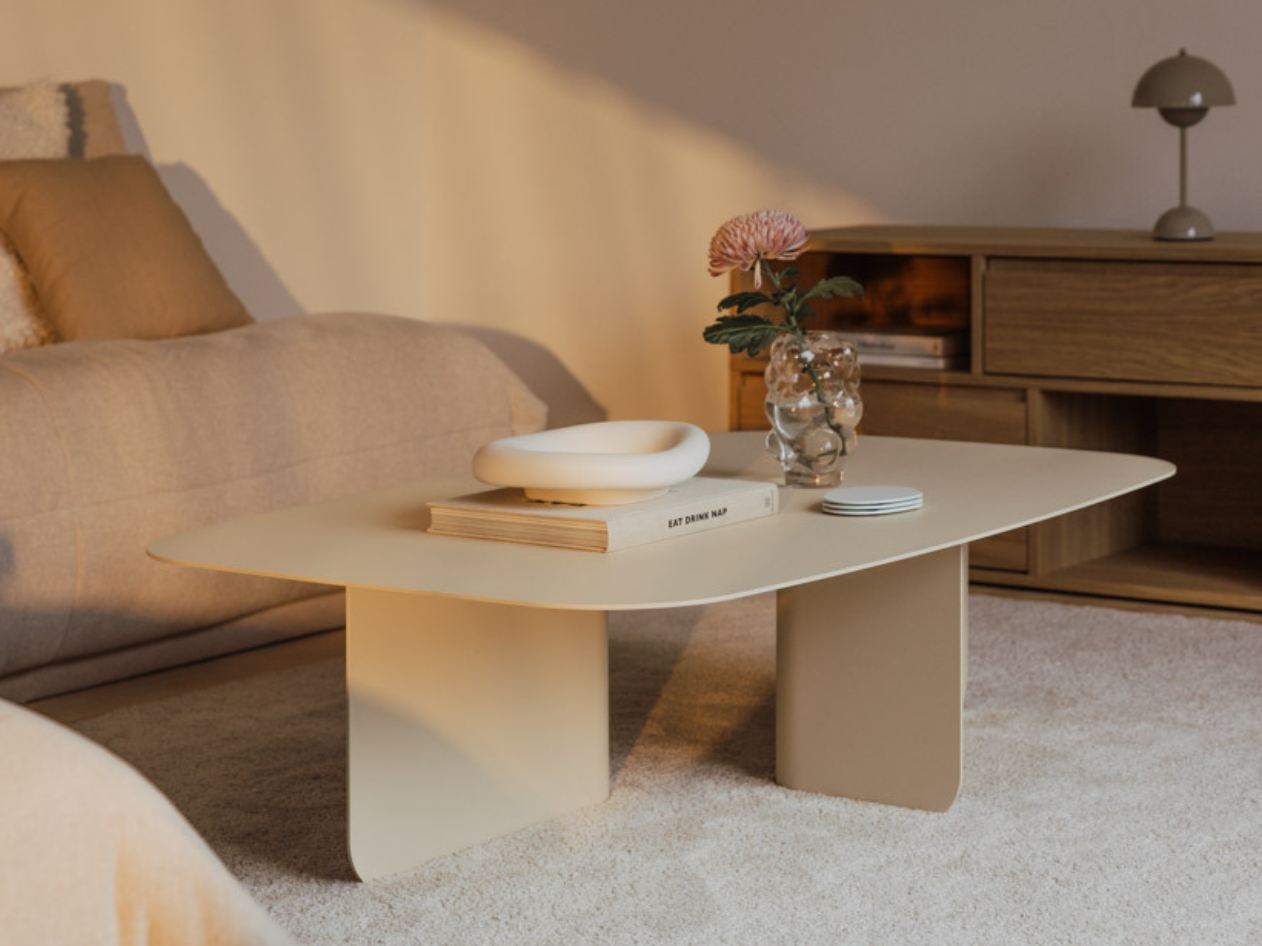 Couchtisch beige metall Wohnzimmertisch livia-5