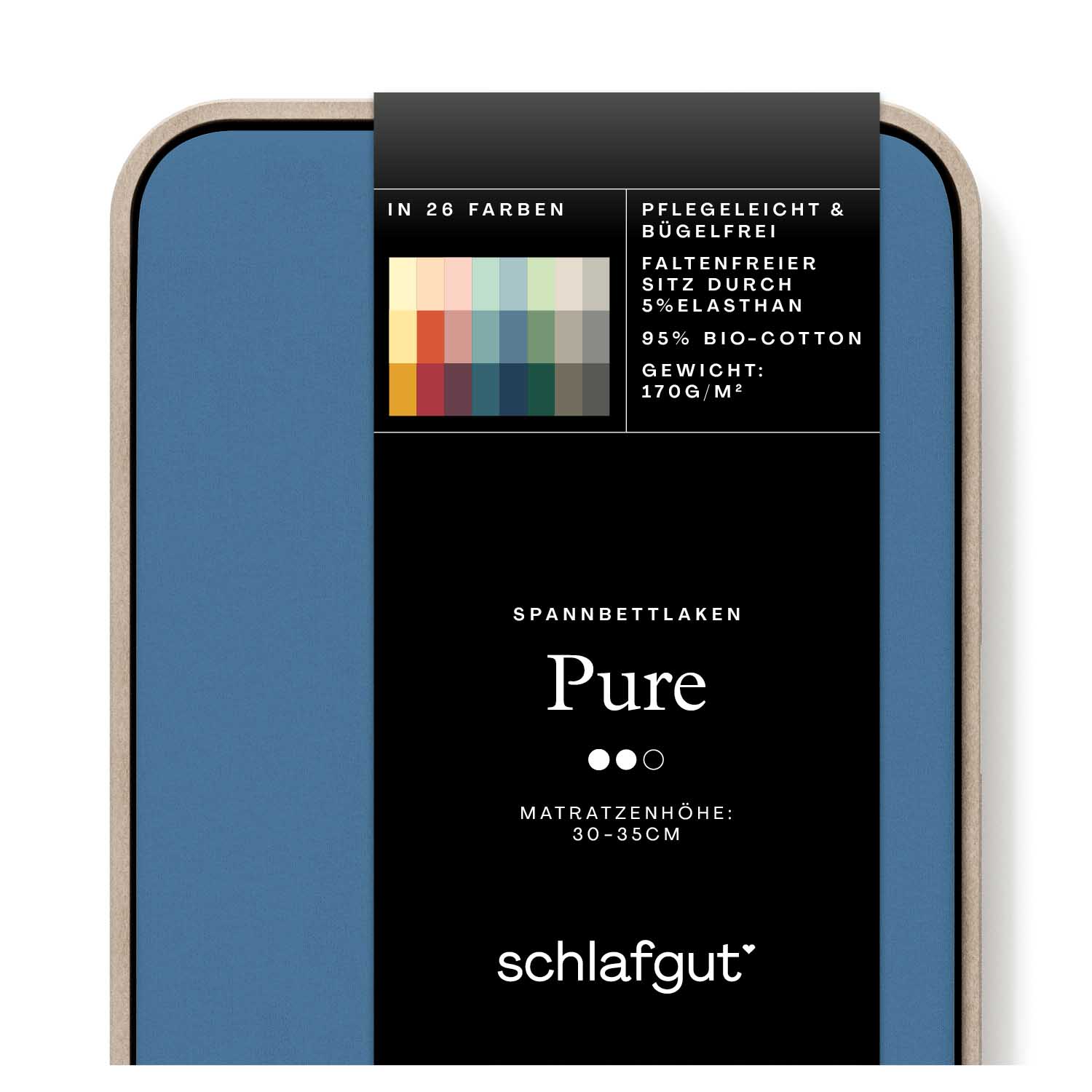 SCHLAFGUT Spannbettlaken PURE