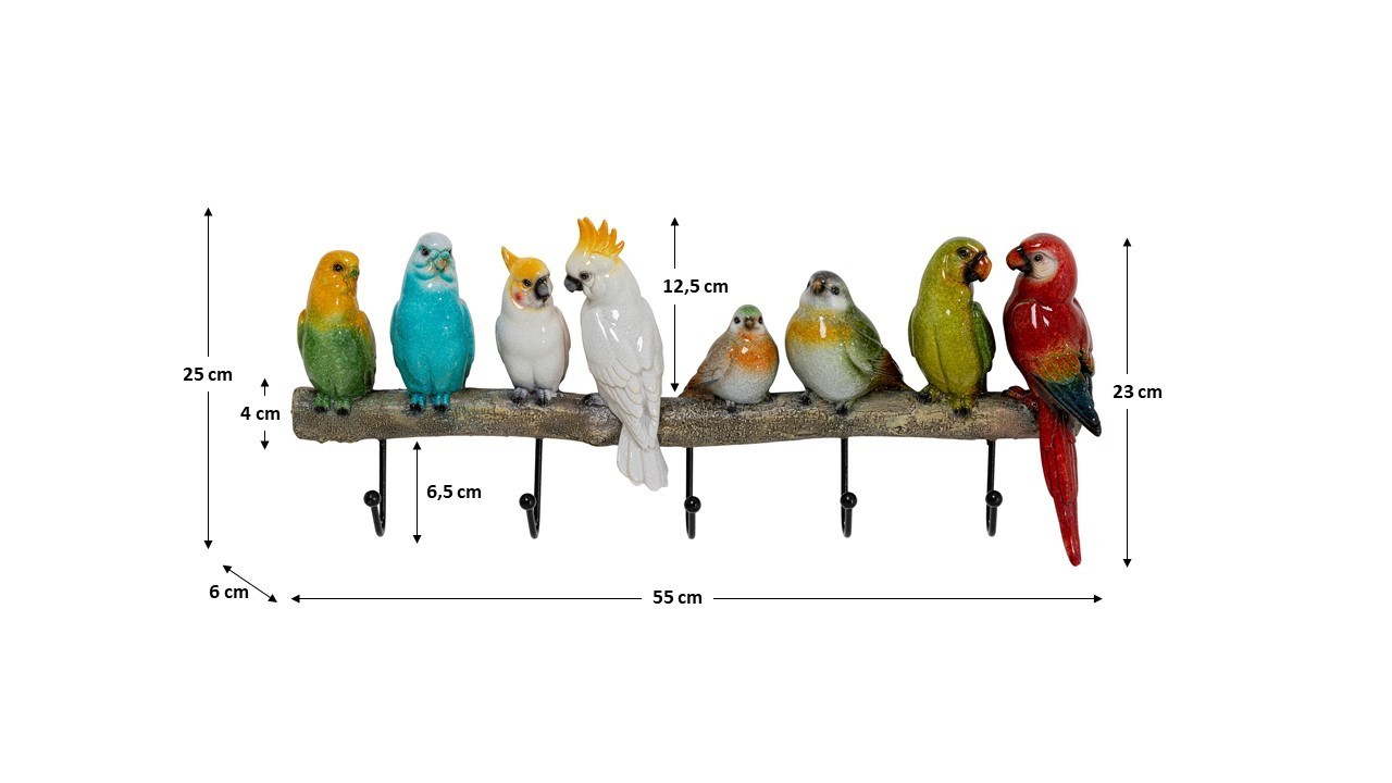 KARE Wandgarderobe EXOTIC BIRDS