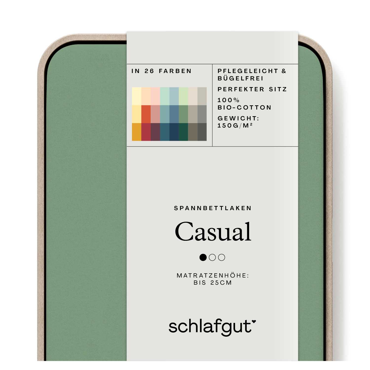 SCHLAFGUT fitted sheet CASUAL