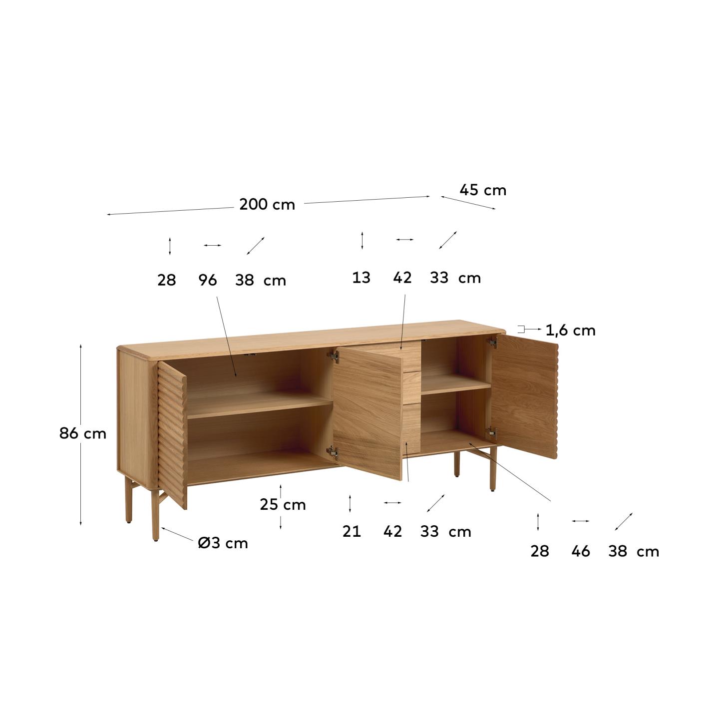 KAVE HOME Sideboard LENON