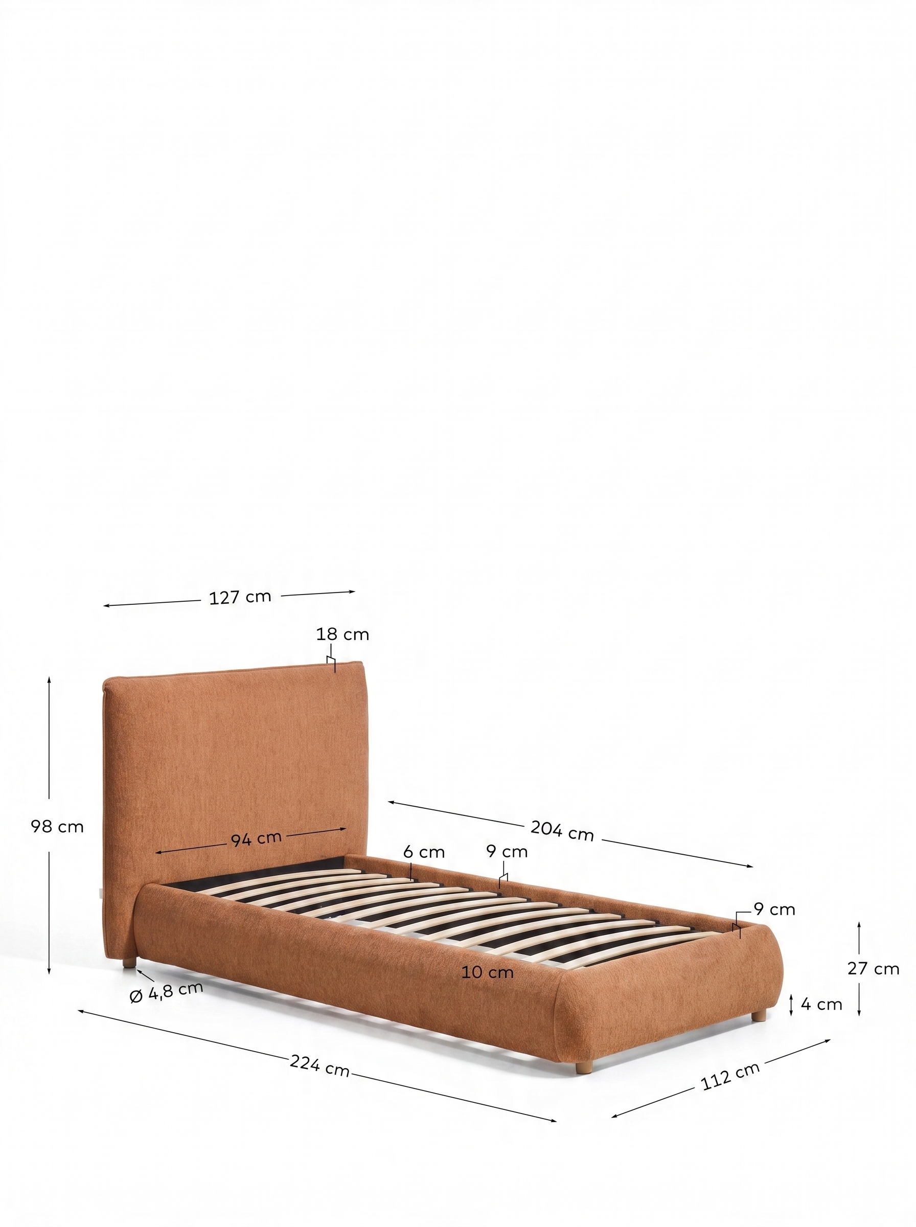 KAVE HOME Polsterbett ELERIO