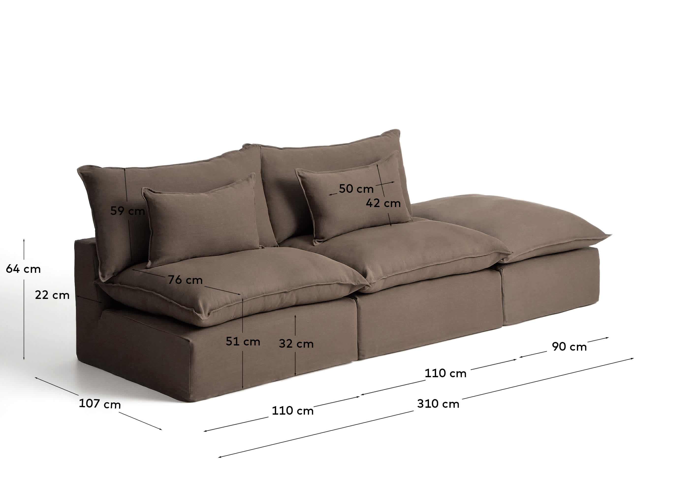 KAVE HOME Sofa ANARELA