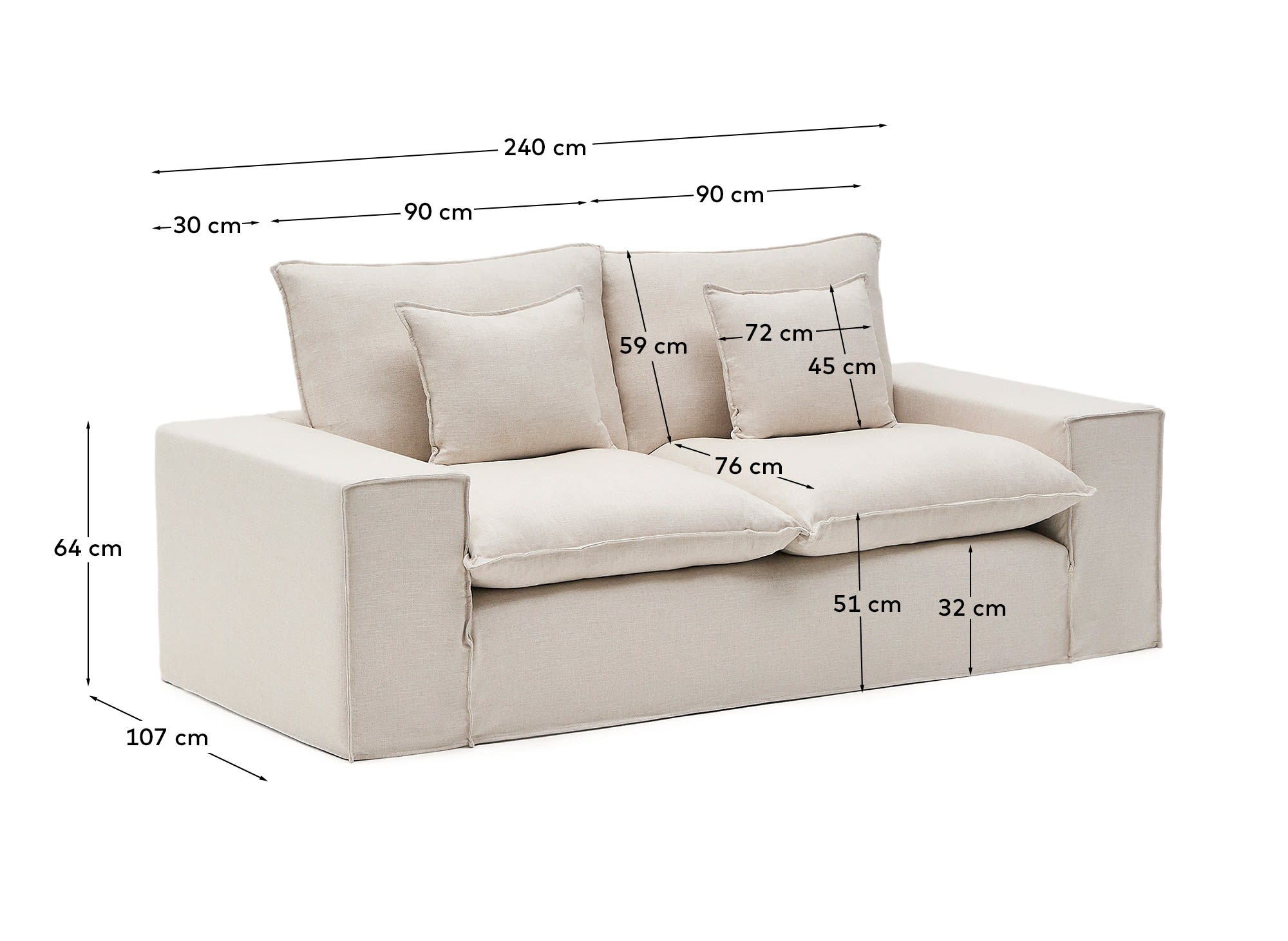 KAVE HOME Sofa ANARELA