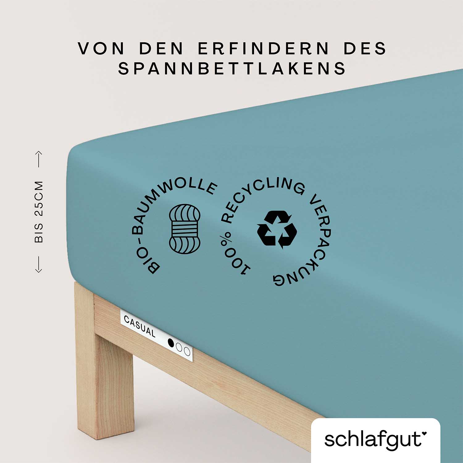 SCHLAFGUT fitted sheet CASUAL
