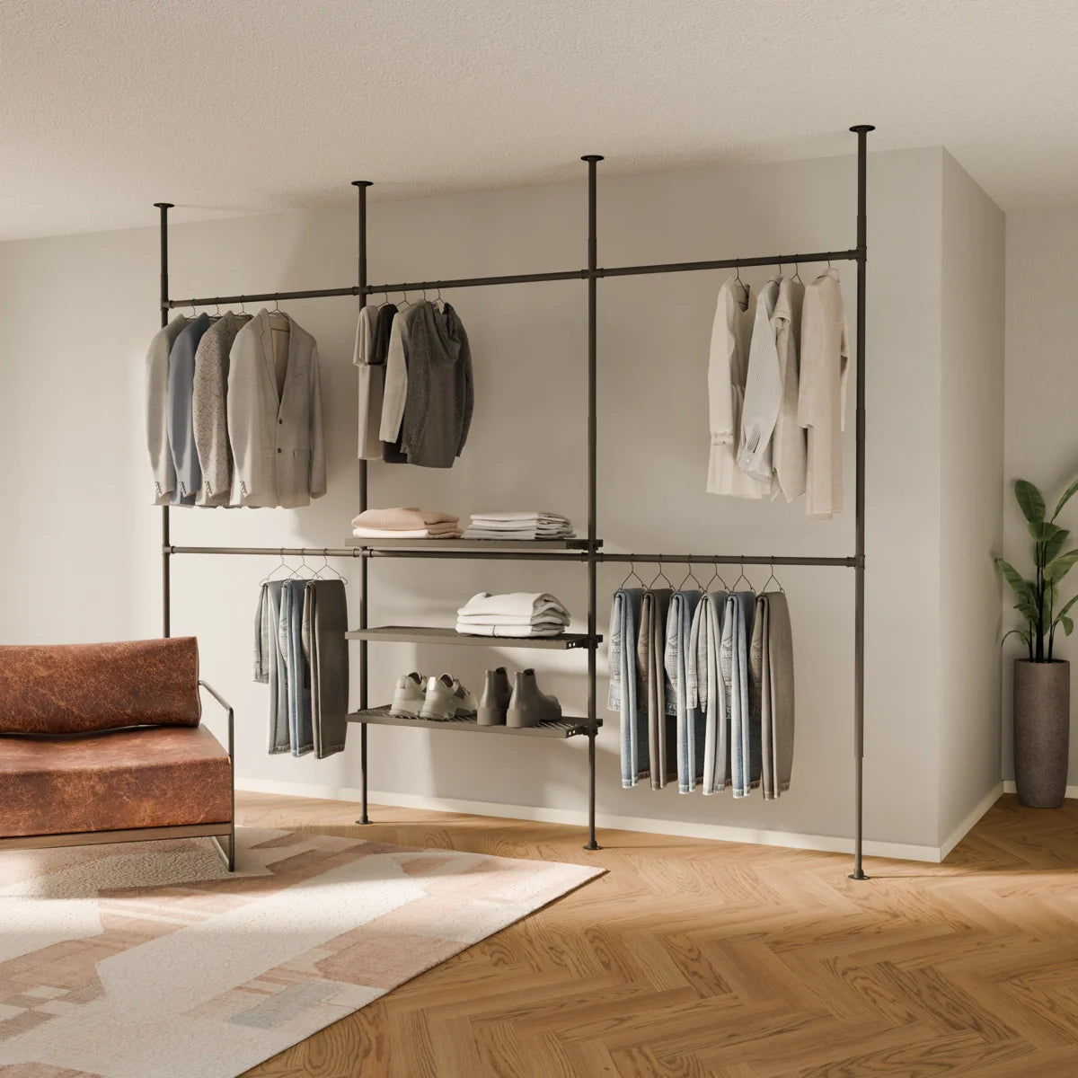 PAMO Kleiderstangensystem LOFT 3 METAL