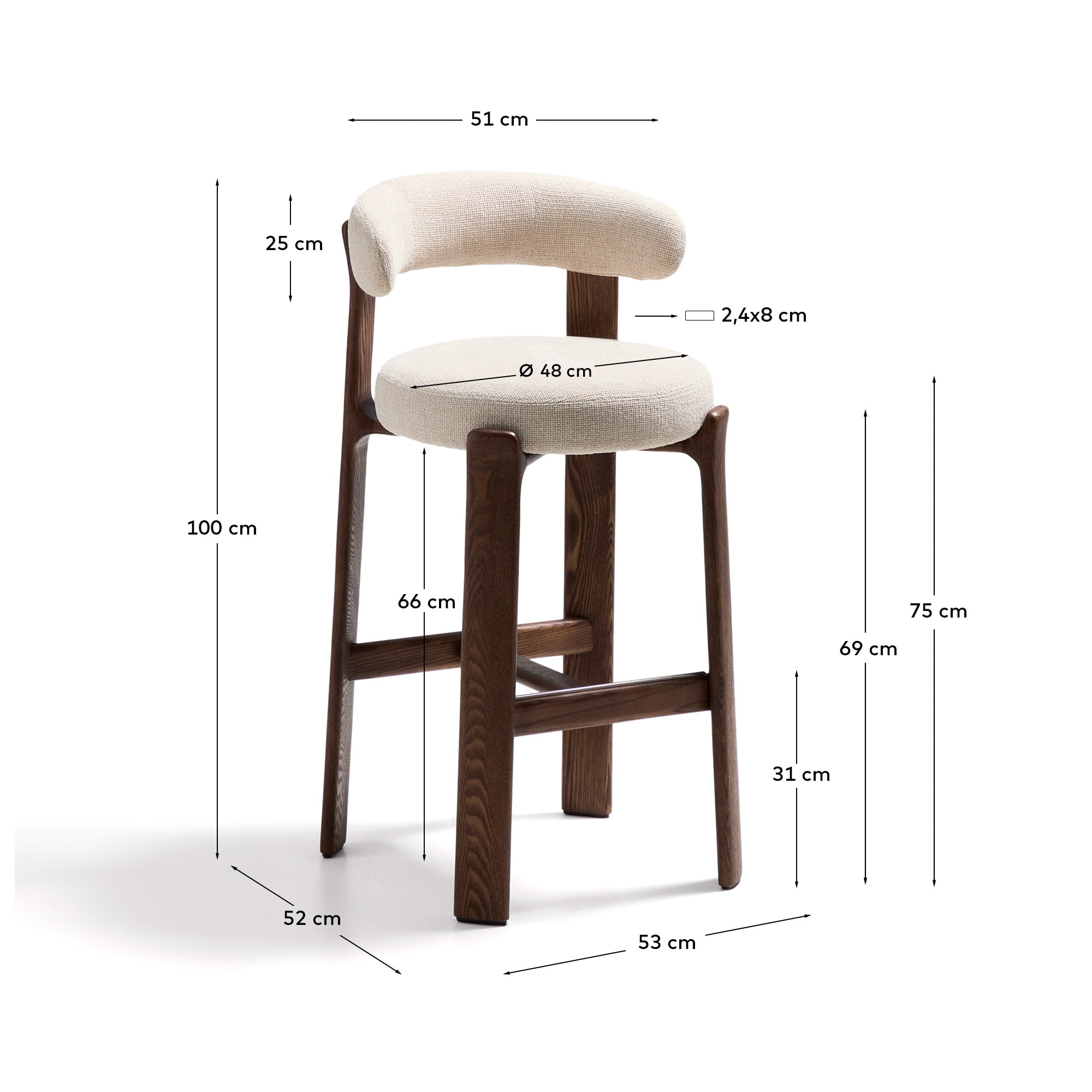 KAVE HOME Hocker GRANITE