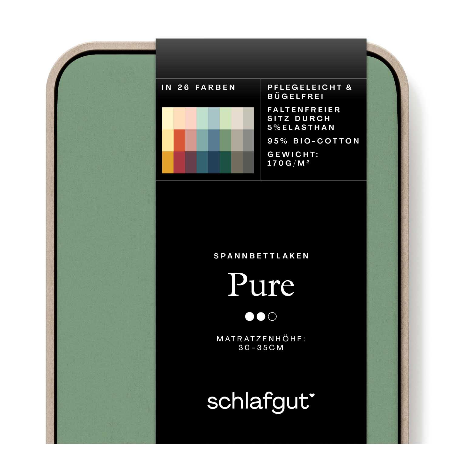 SCHLAFGUT Spannbettlaken PURE
