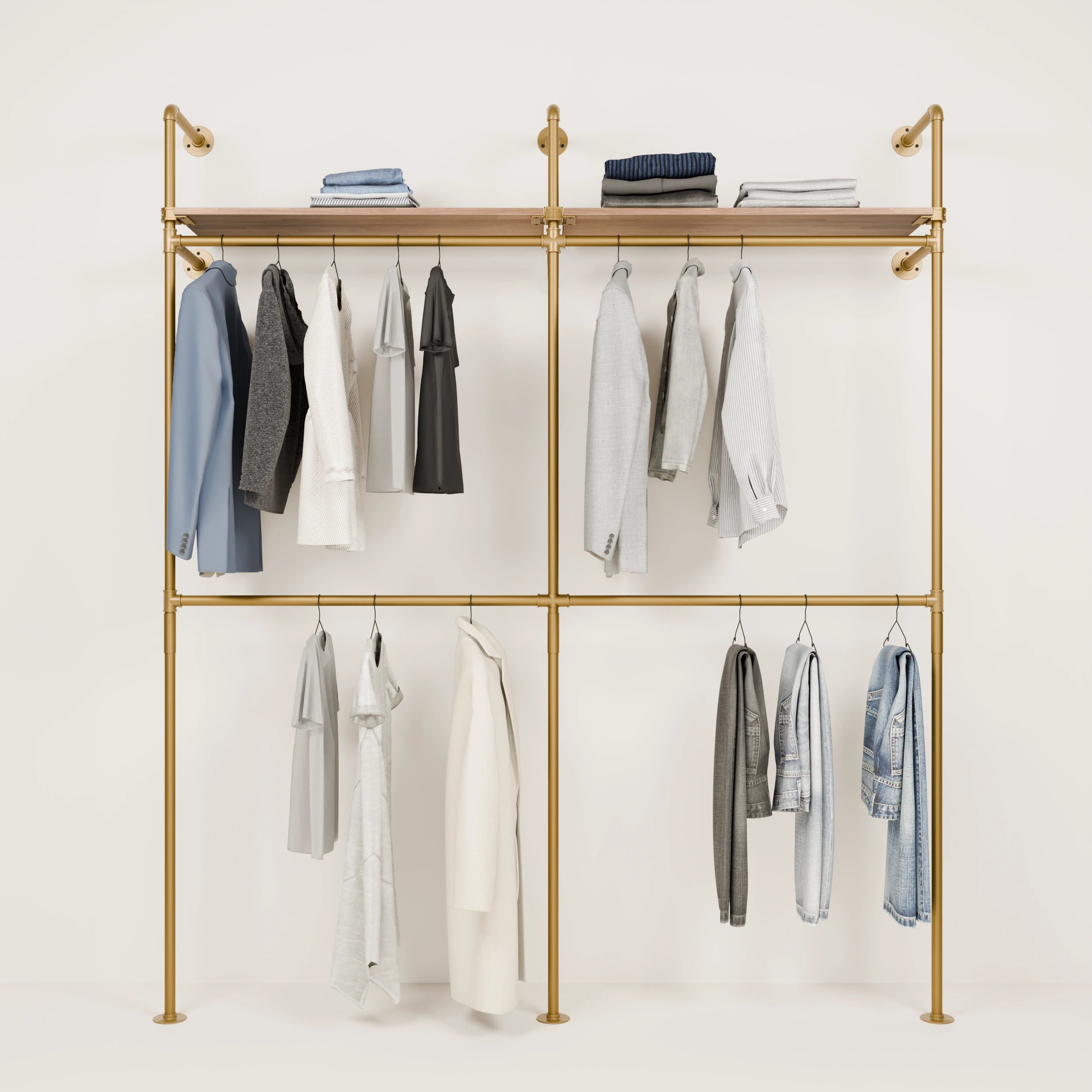PAMO KIM DOUBLE 2 OAK clothes rail system