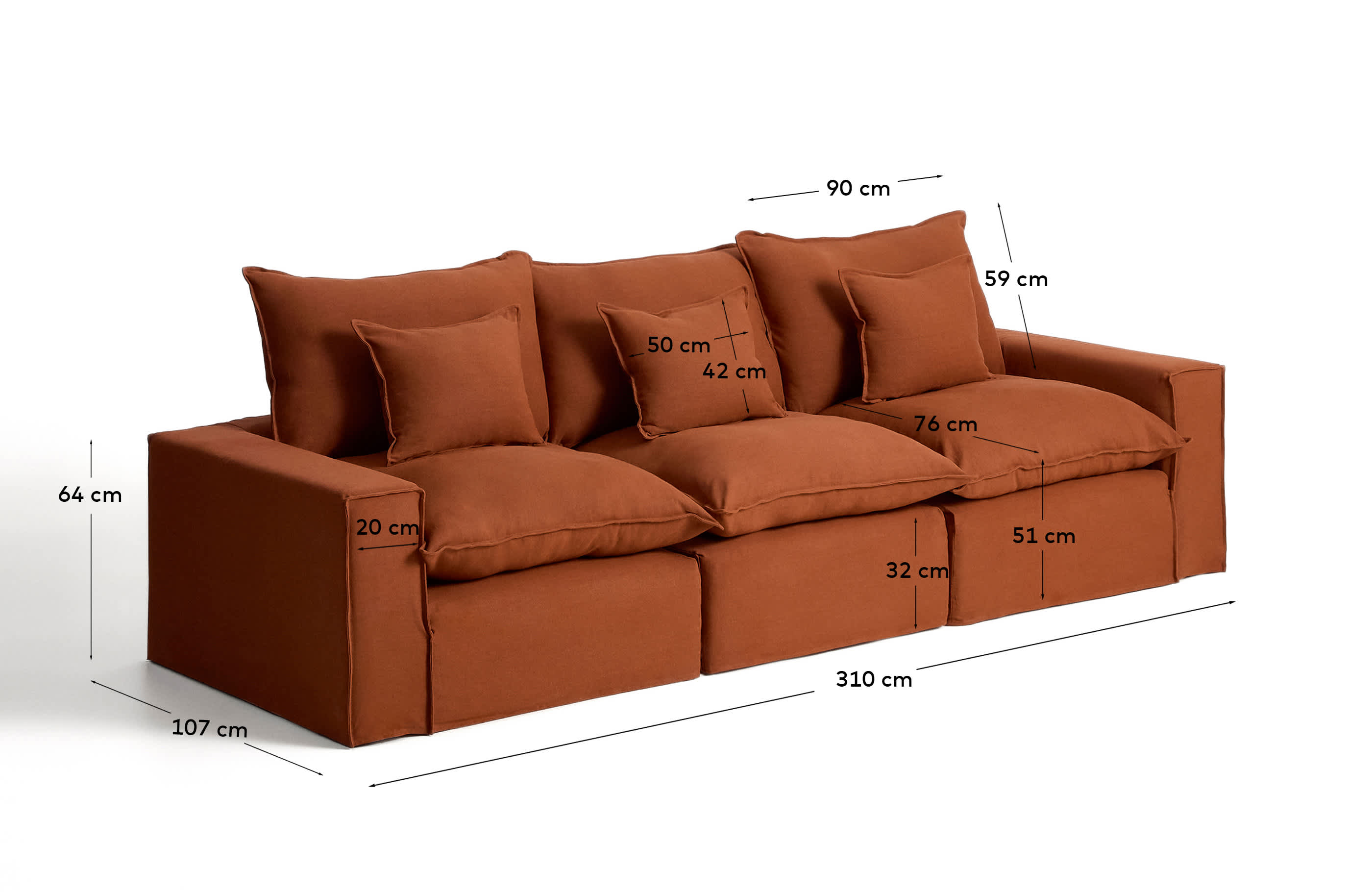 KAVE HOME Sofa ANARELA