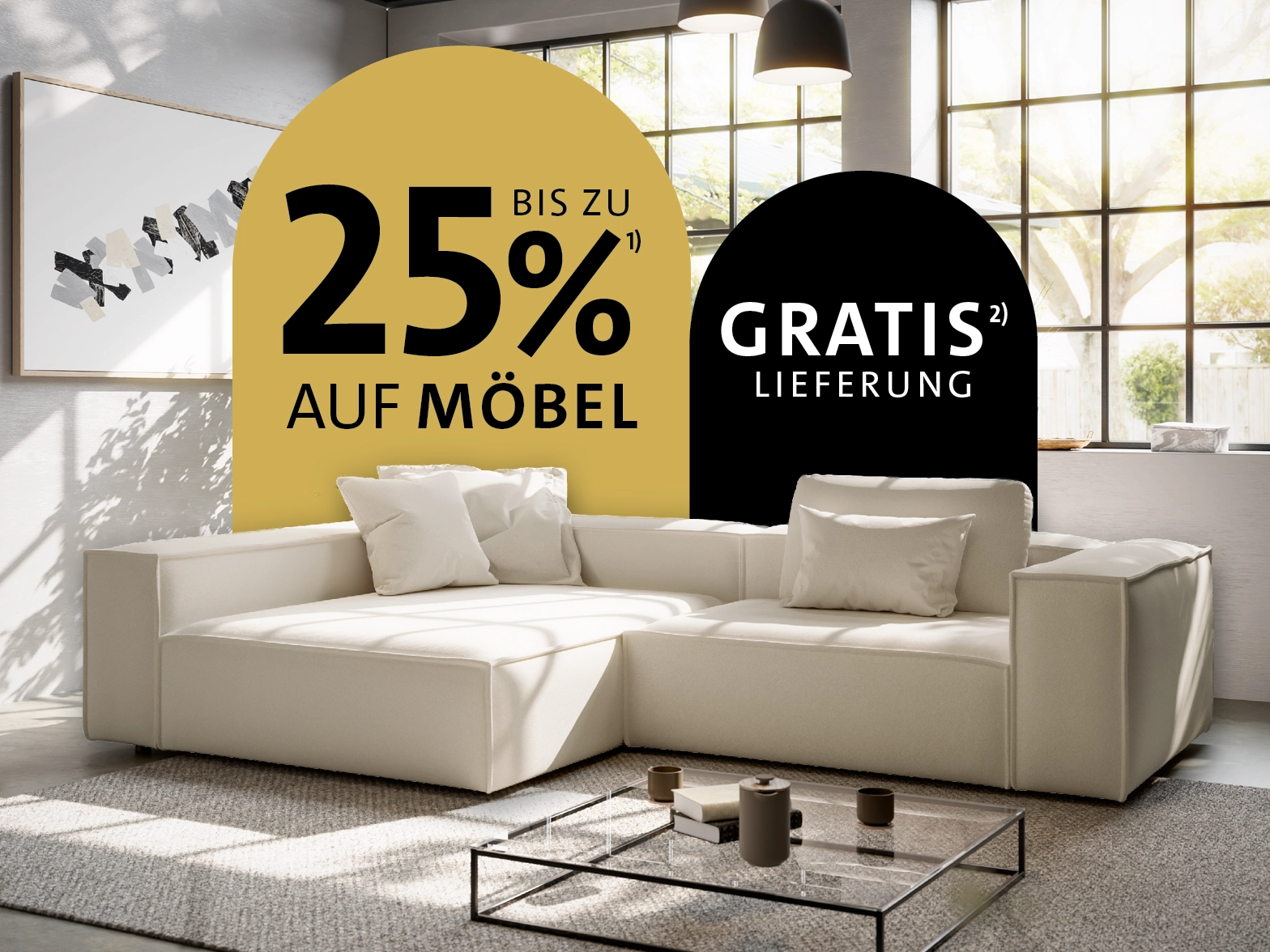 Bis zu 25 % auf Möbel