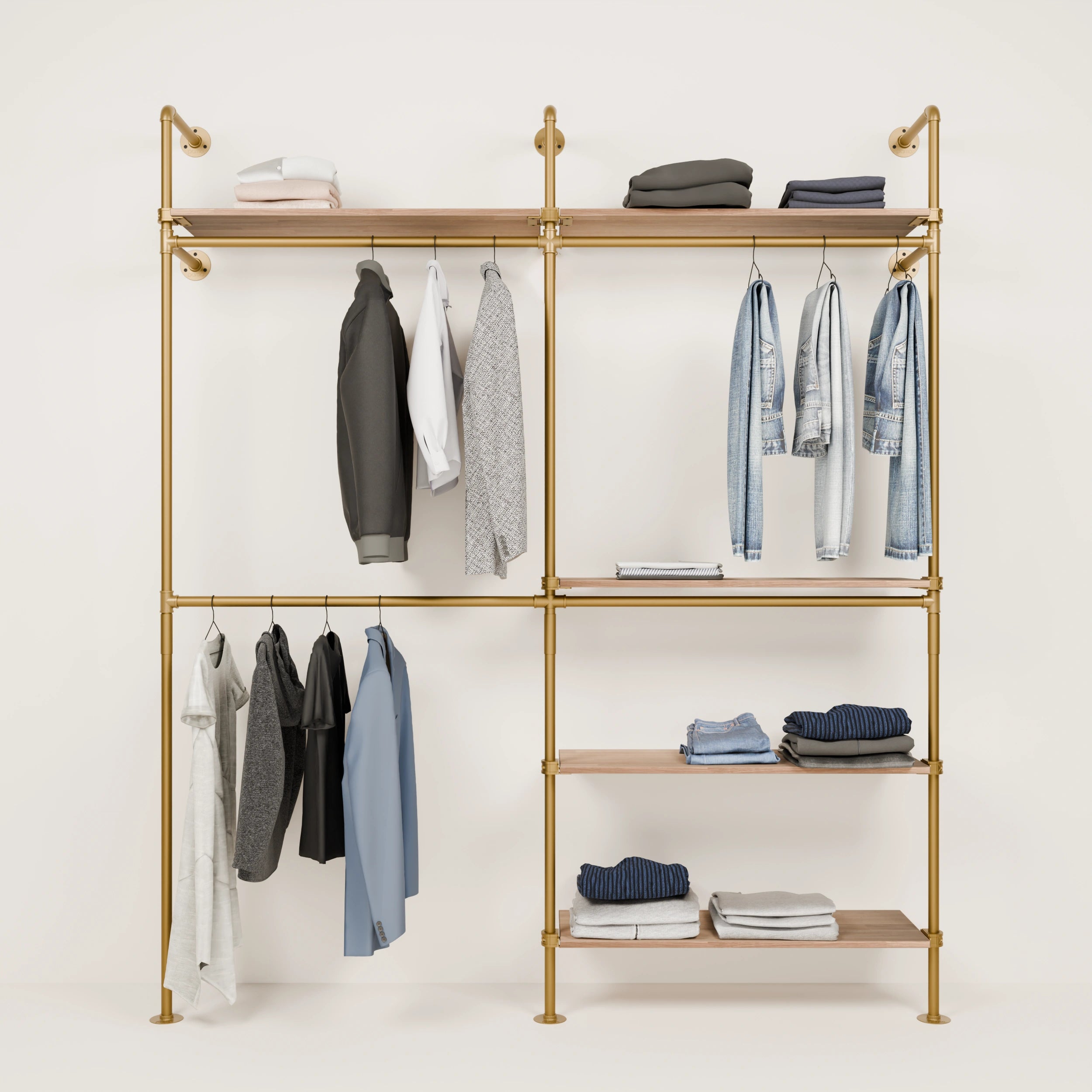 PAMO Kleiderstangensystem KIM DOUBLE 2 OAK
