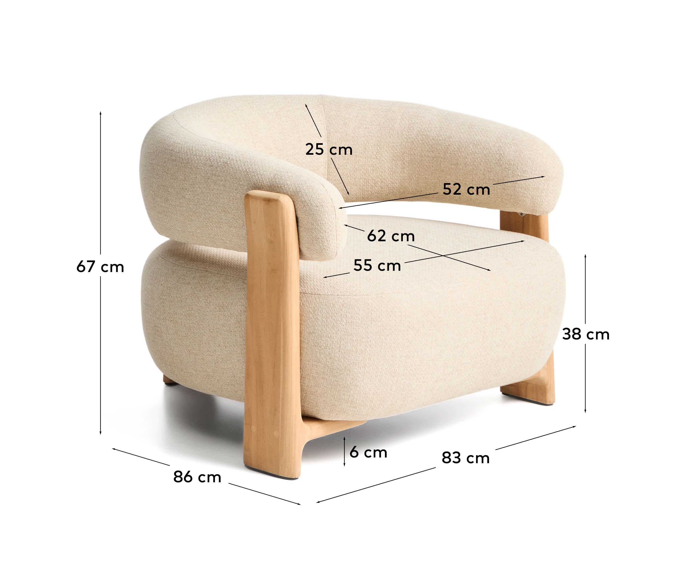 Kave Home GRANITE Garden Armchair