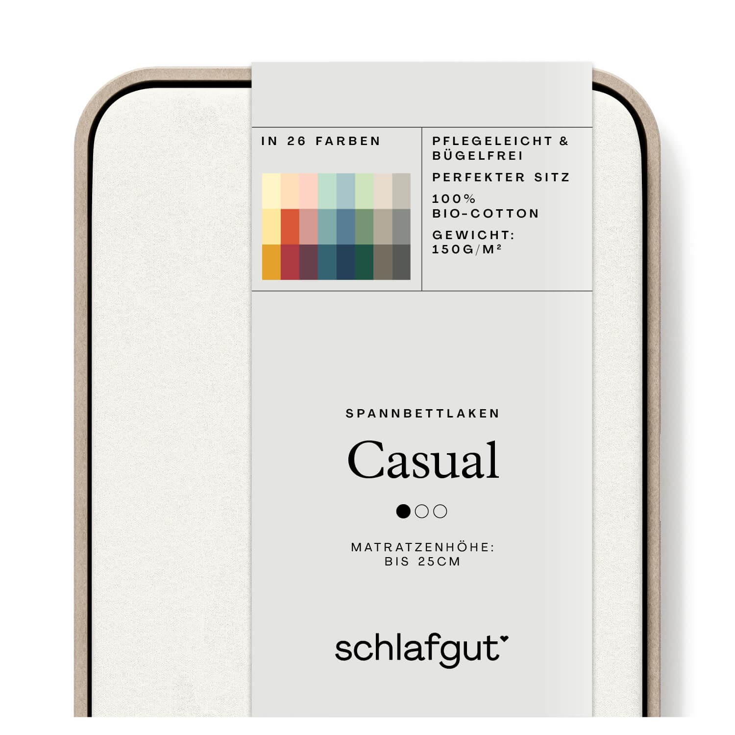 SCHLAFGUT fitted sheet CASUAL