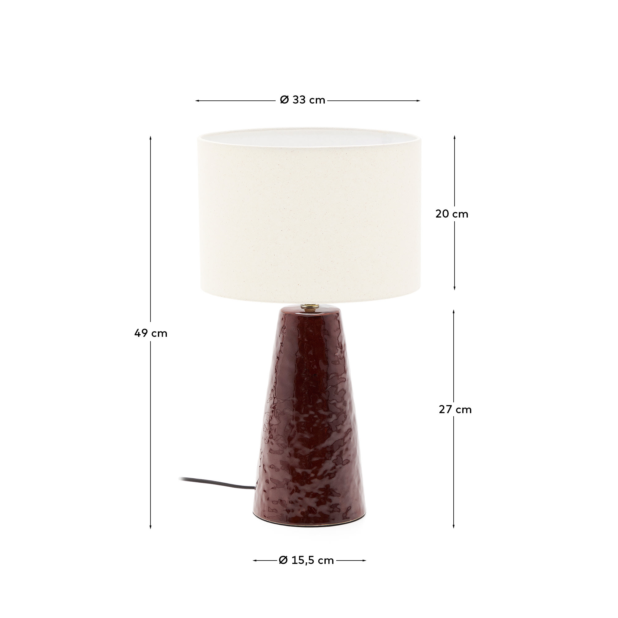 KAVE HOME Tischlampe DRAVA