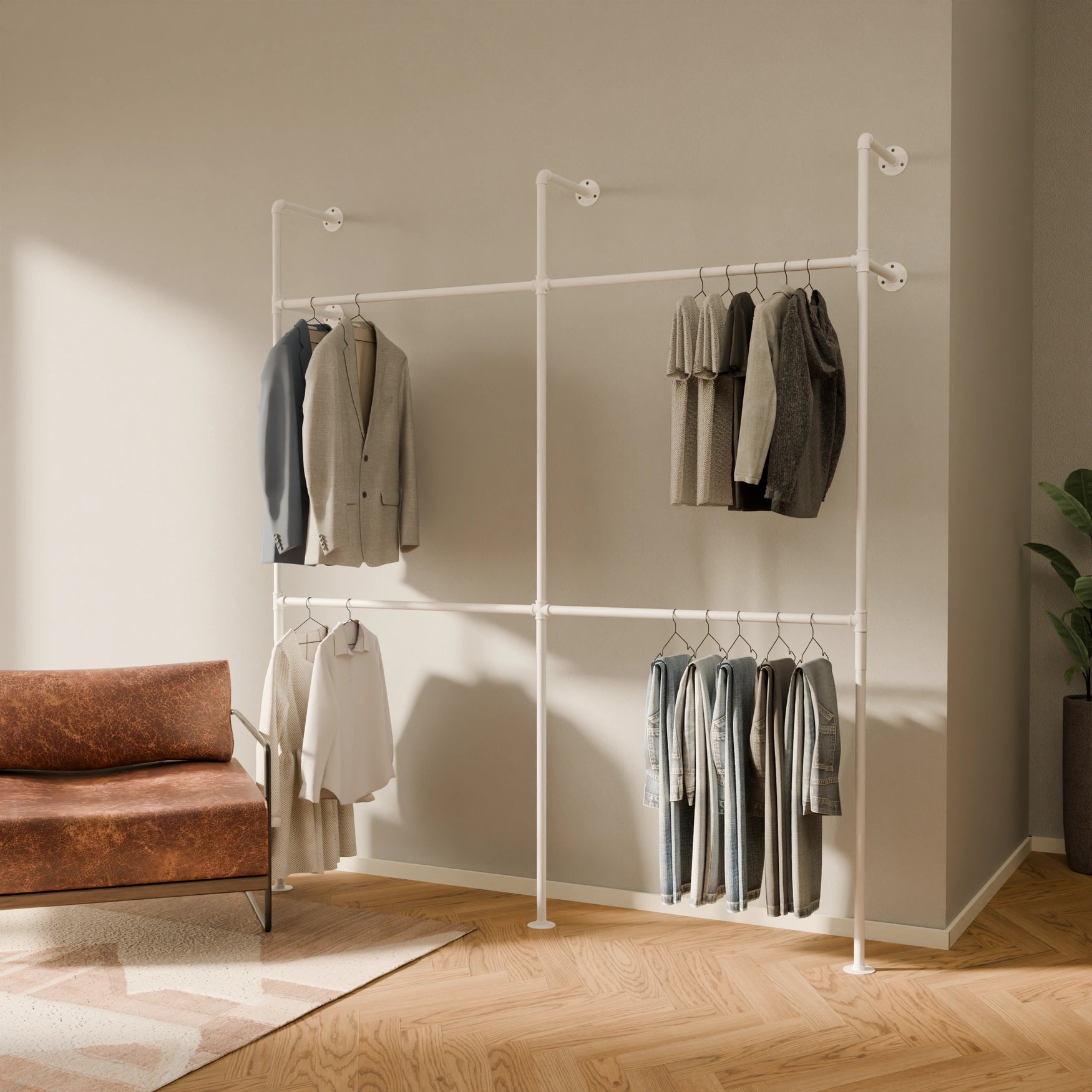 Système de tringle à vêtements PAMO KIM DOUBLE 2