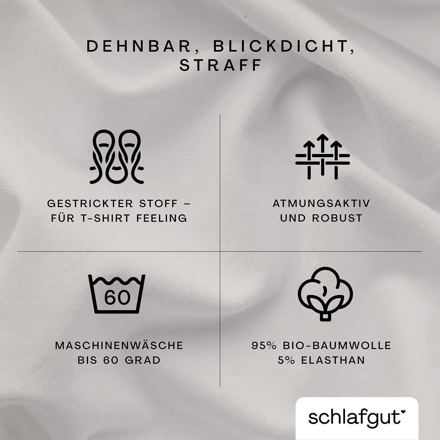 SCHLAFGUT fitted sheet PURE