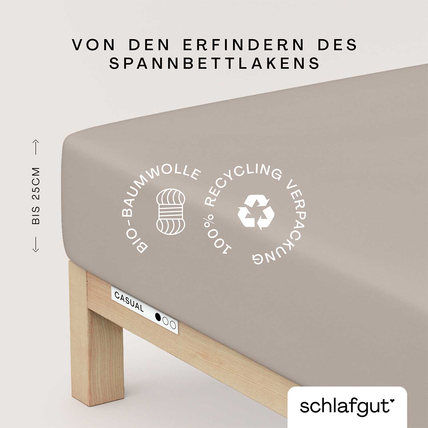 SCHLAFGUT fitted sheet CASUAL