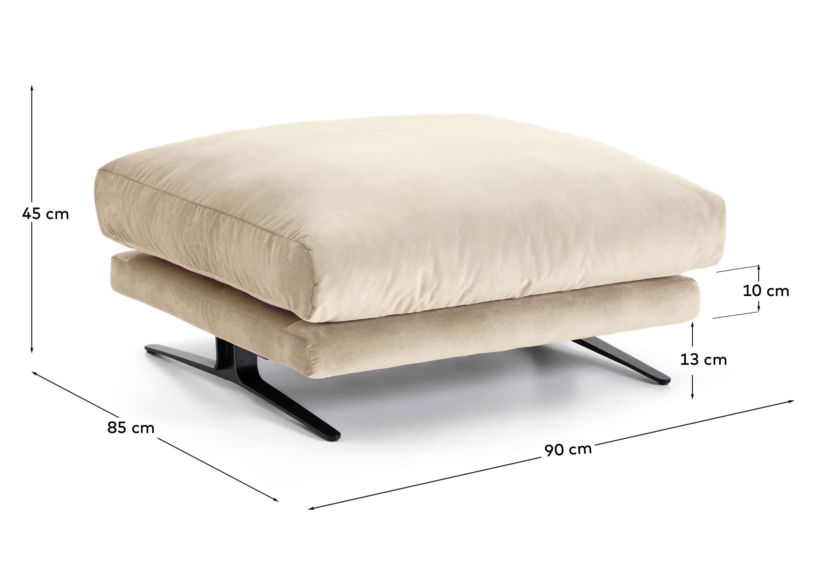 KAVE HOME Fußhocker VELIRO