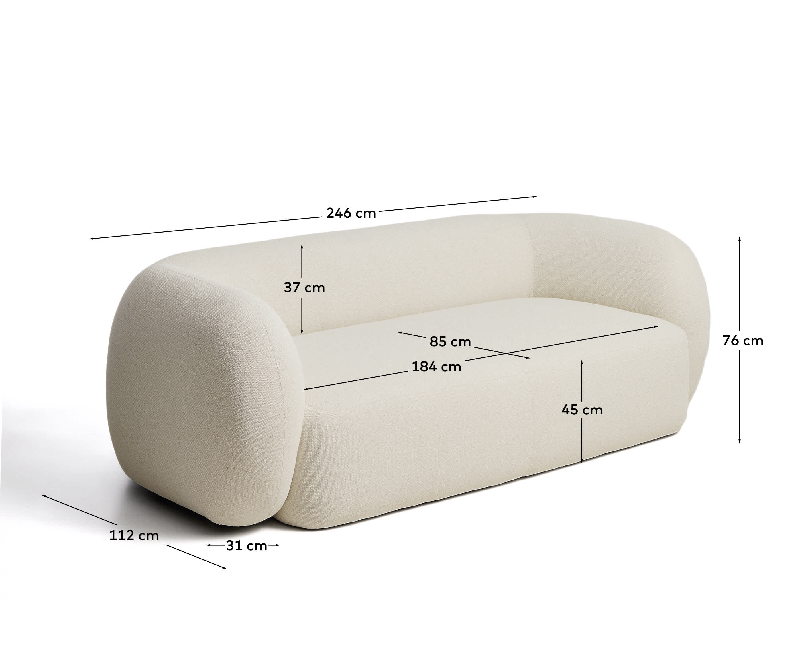 KAVE HOME Sofa MARTINA